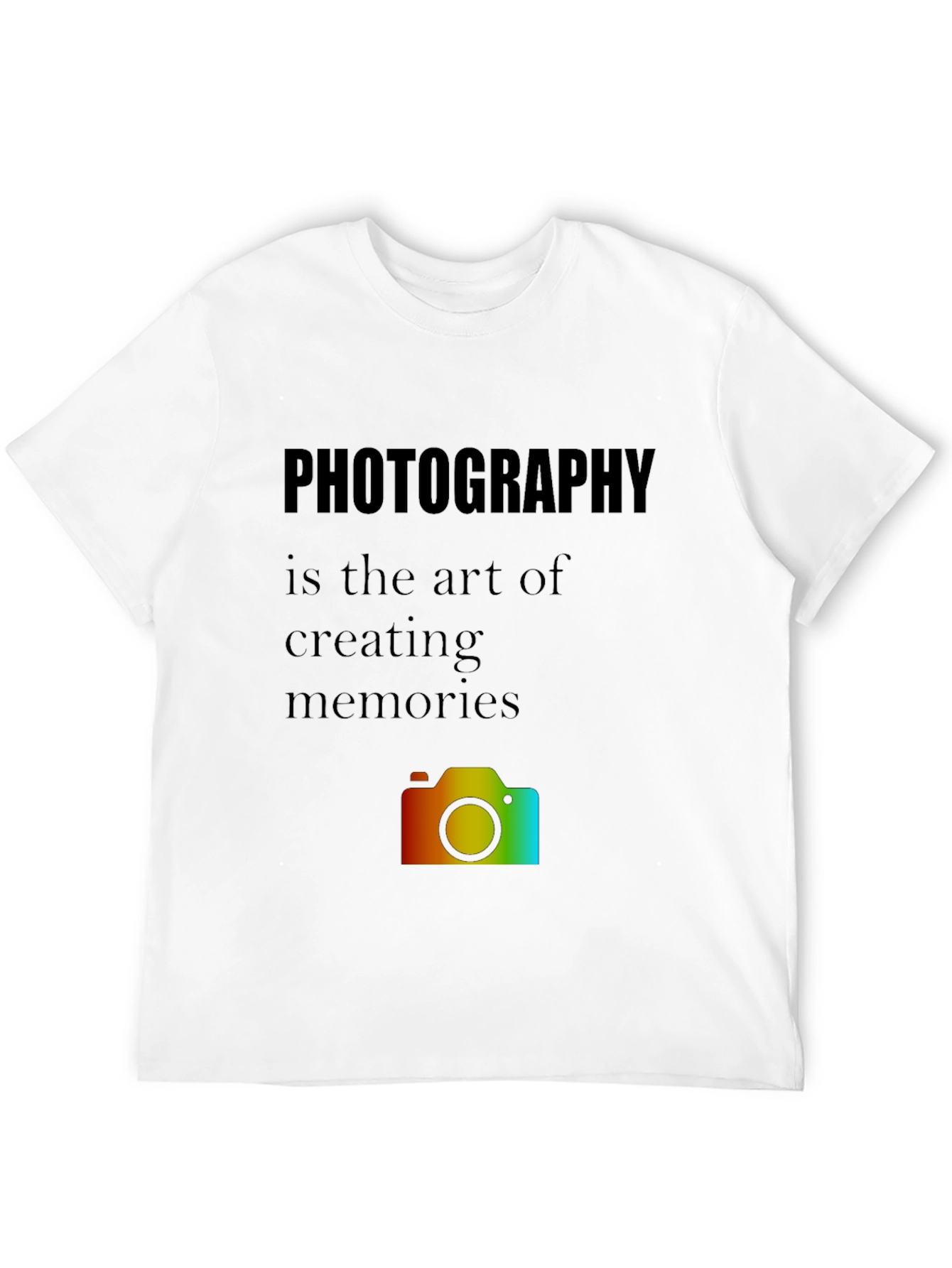 Photography Art Mens Black T-Shirt