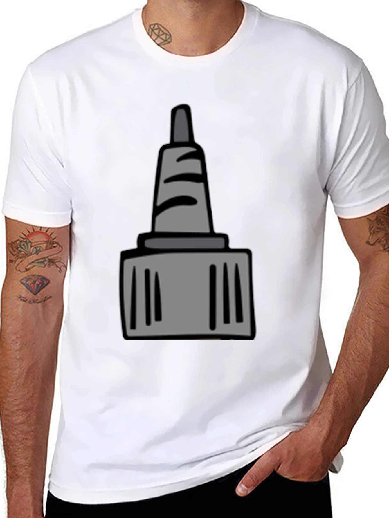 Traffic Cone Cartoon Graphic Tee