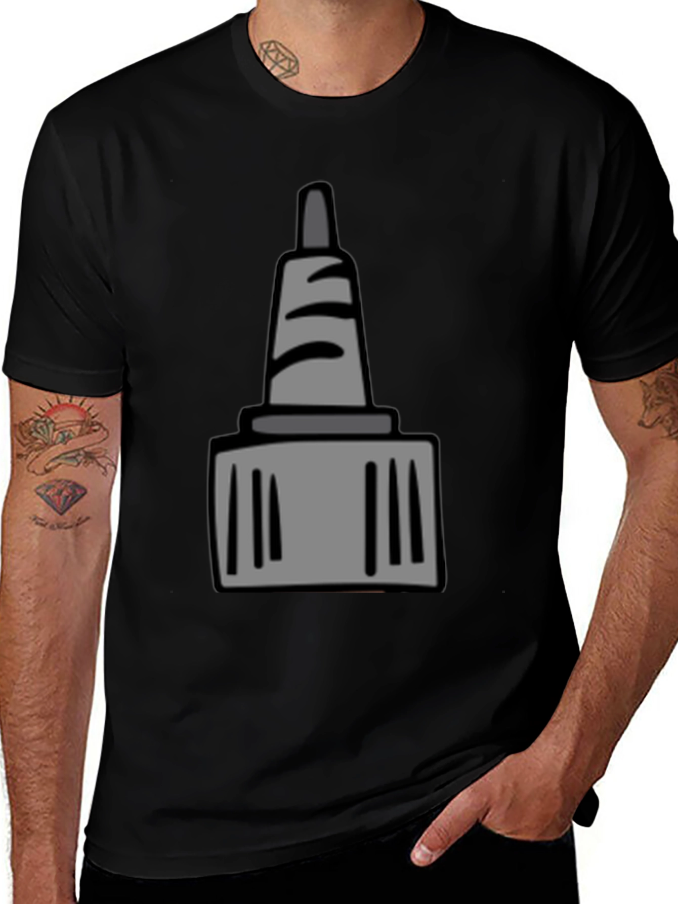 Traffic Cone Cartoon Graphic Tee