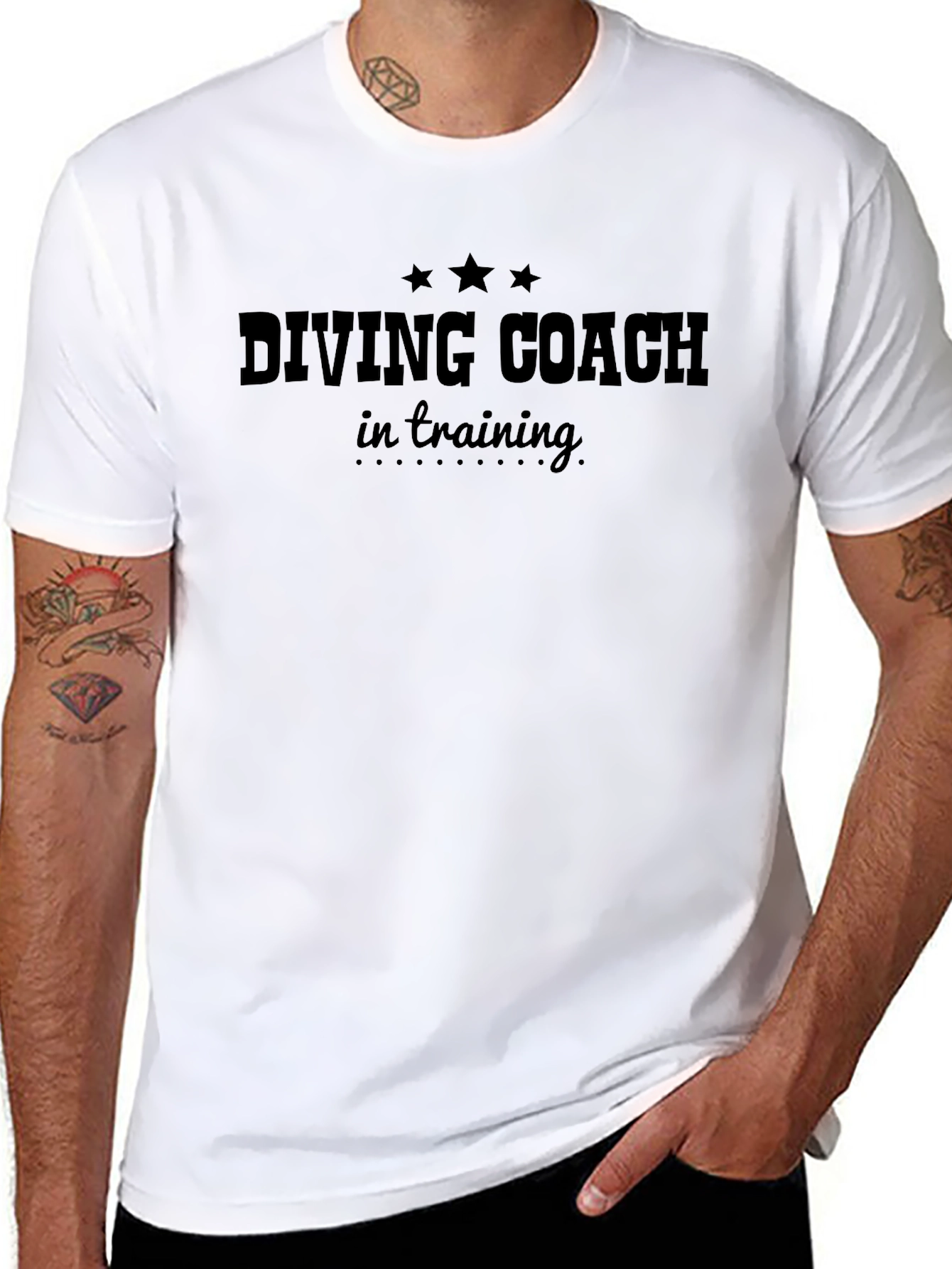 Diving Coach in Training Black T-Shirt