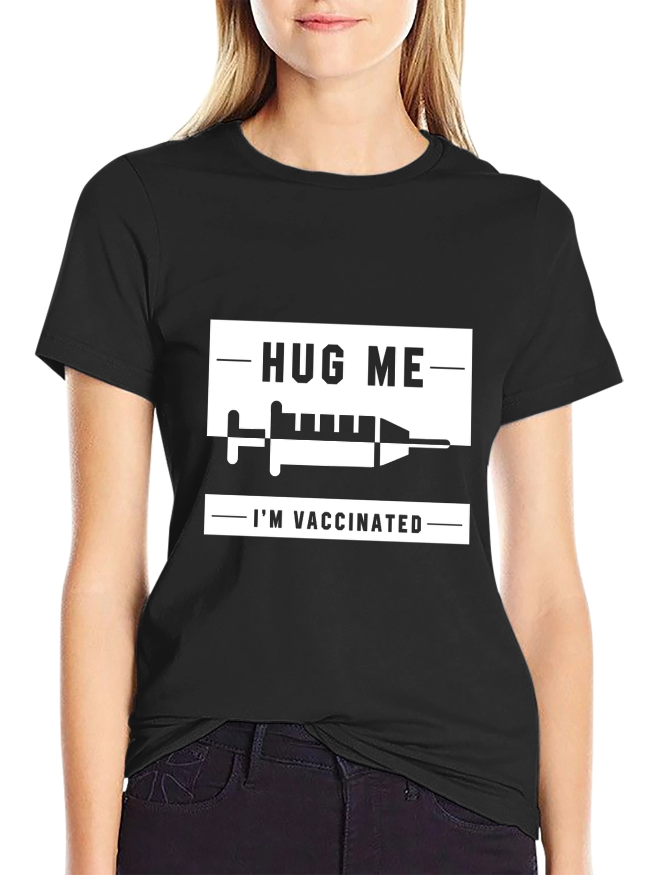 Hug Me Im Vaccinated T-Shirt Funny Vaccine Tee