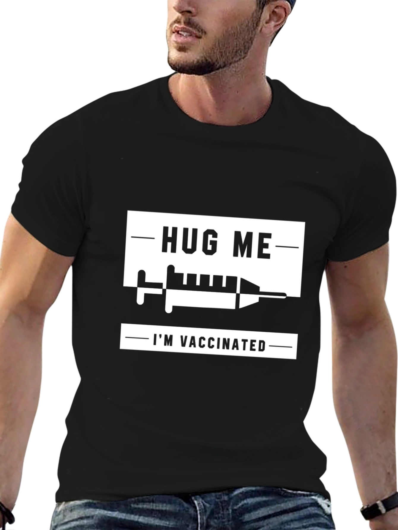 Hug Me Im Vaccinated T-Shirt Funny Vaccine Tee