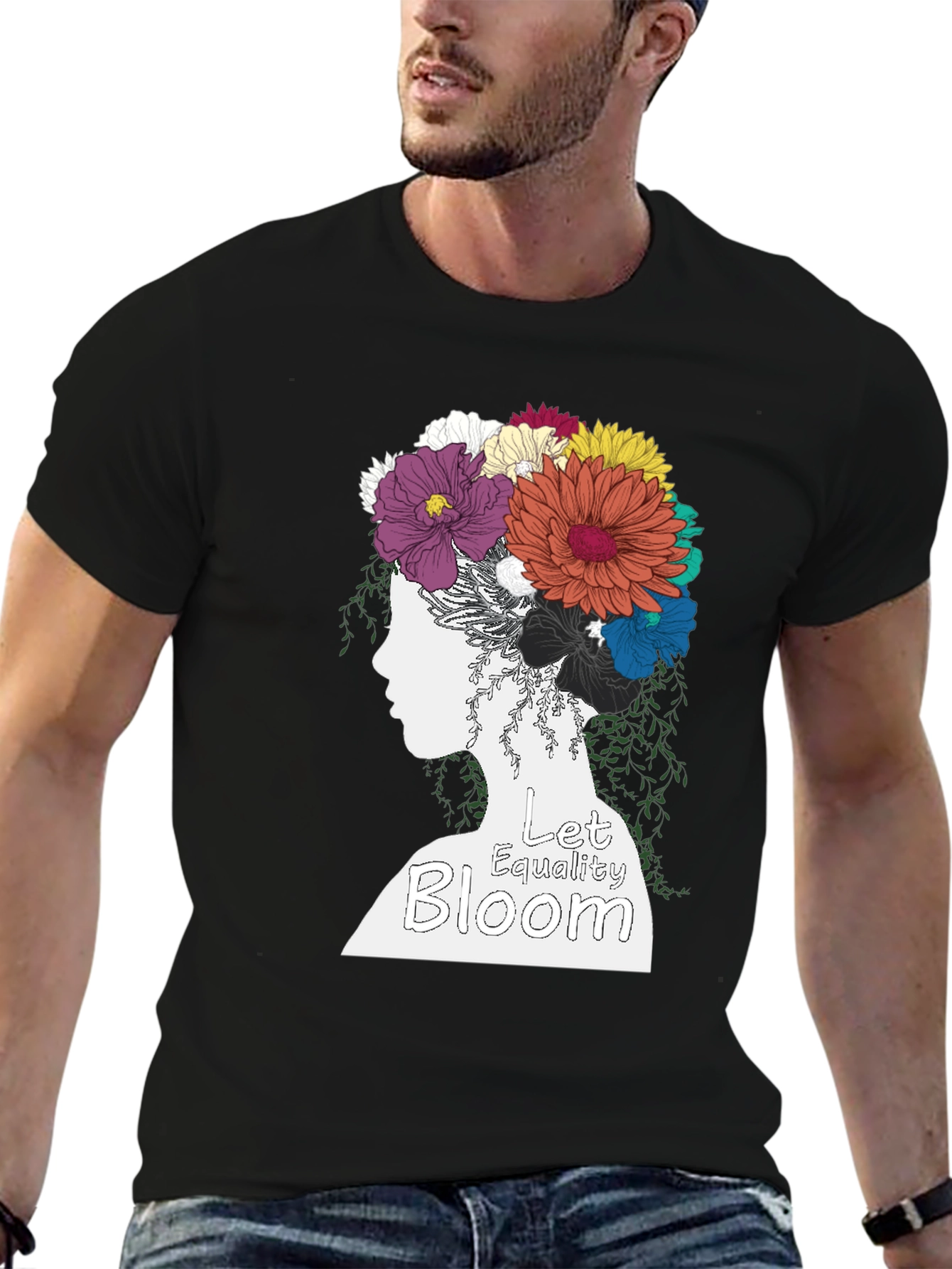 Equality Bloom Graphic Tee - Black