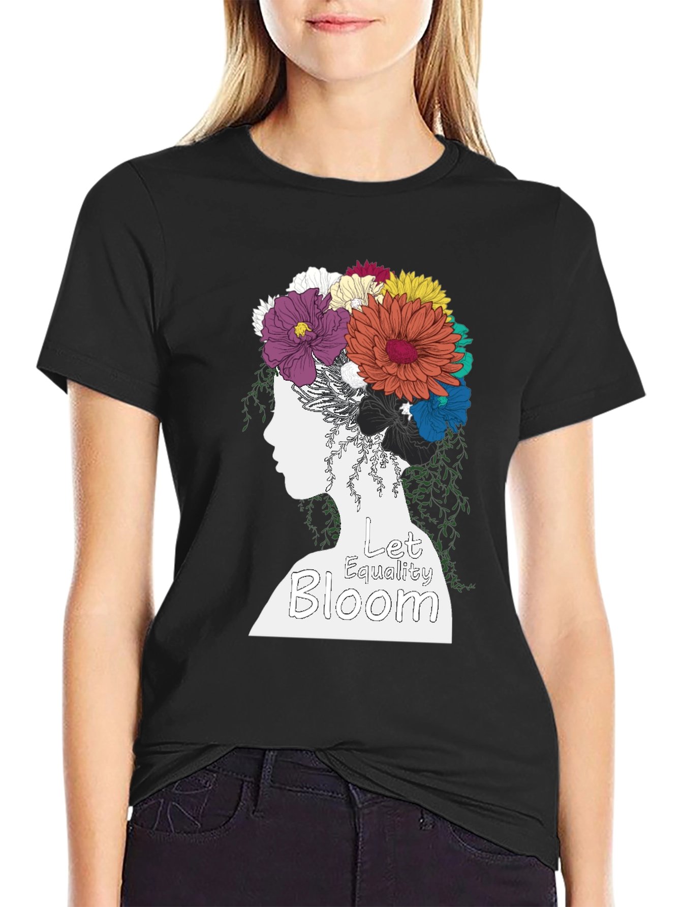 Equality Bloom Graphic Tee - Black