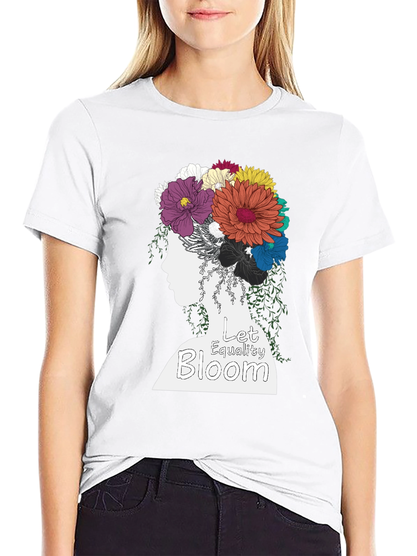 Equality Bloom Graphic Tee - Black
