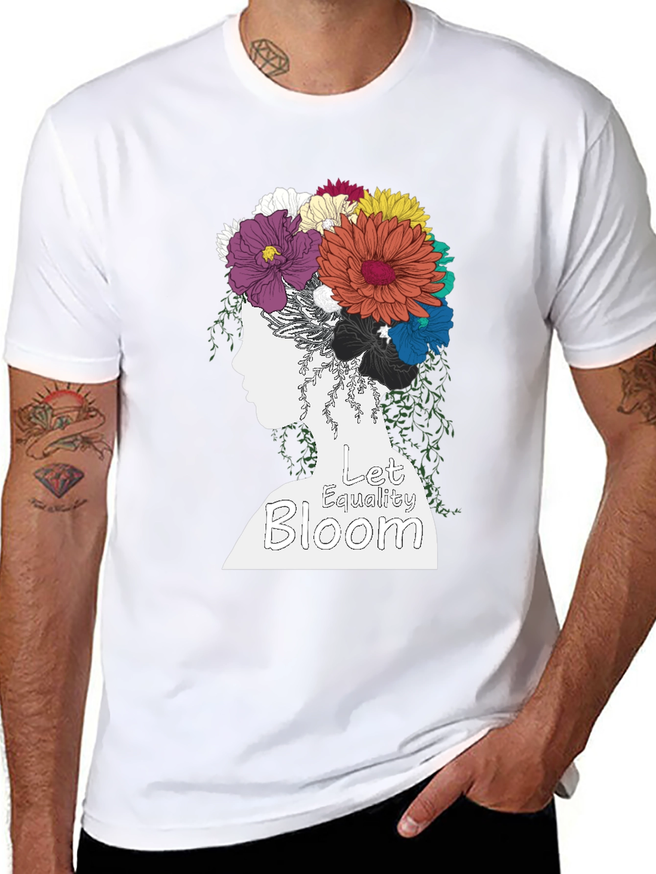 Equality Bloom Graphic Tee - Black