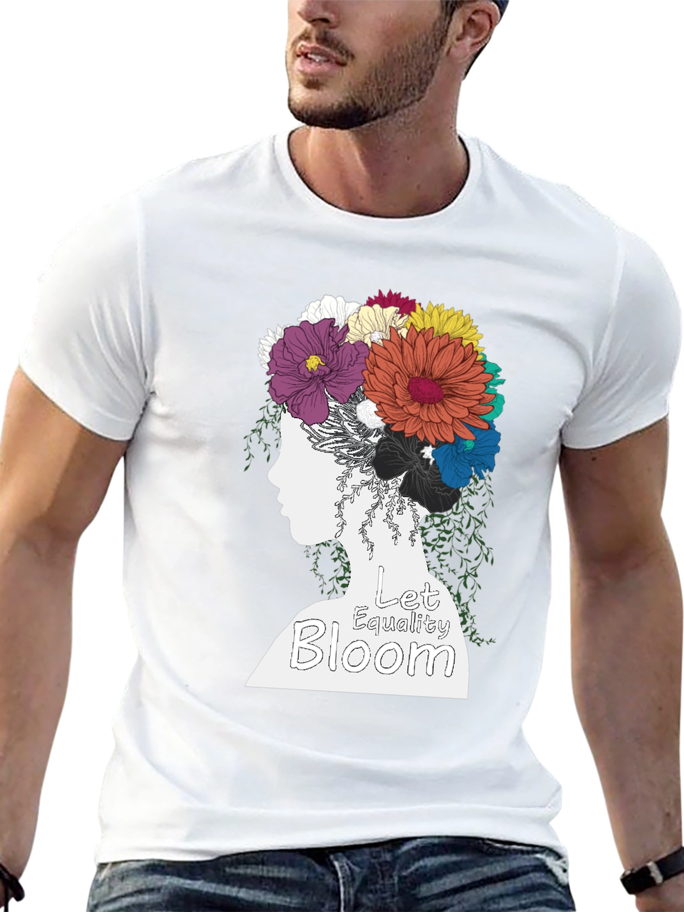 Equality Bloom Graphic Tee - Black