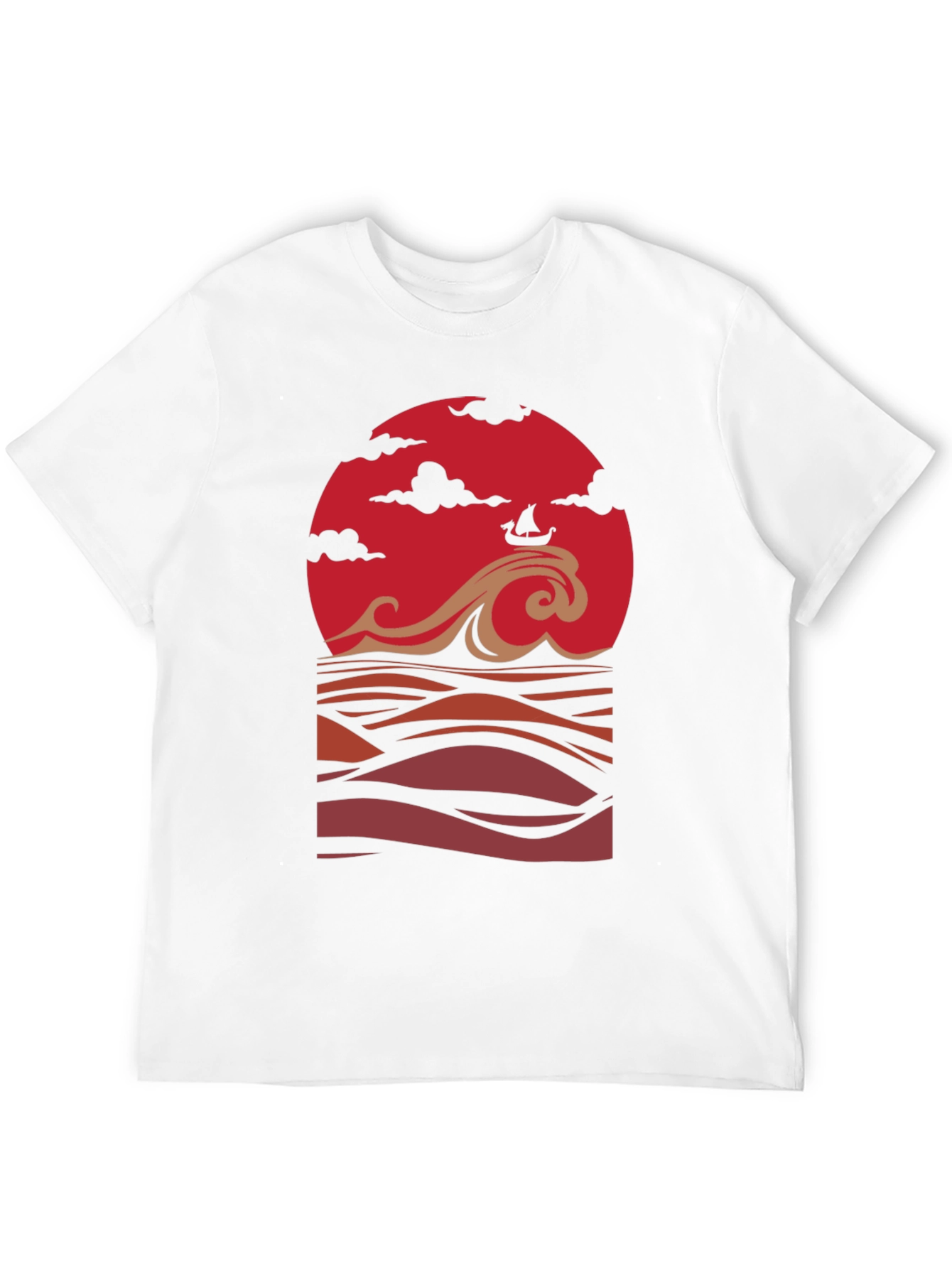 Sunset Ship Graphic Tee - Stylish Comfort