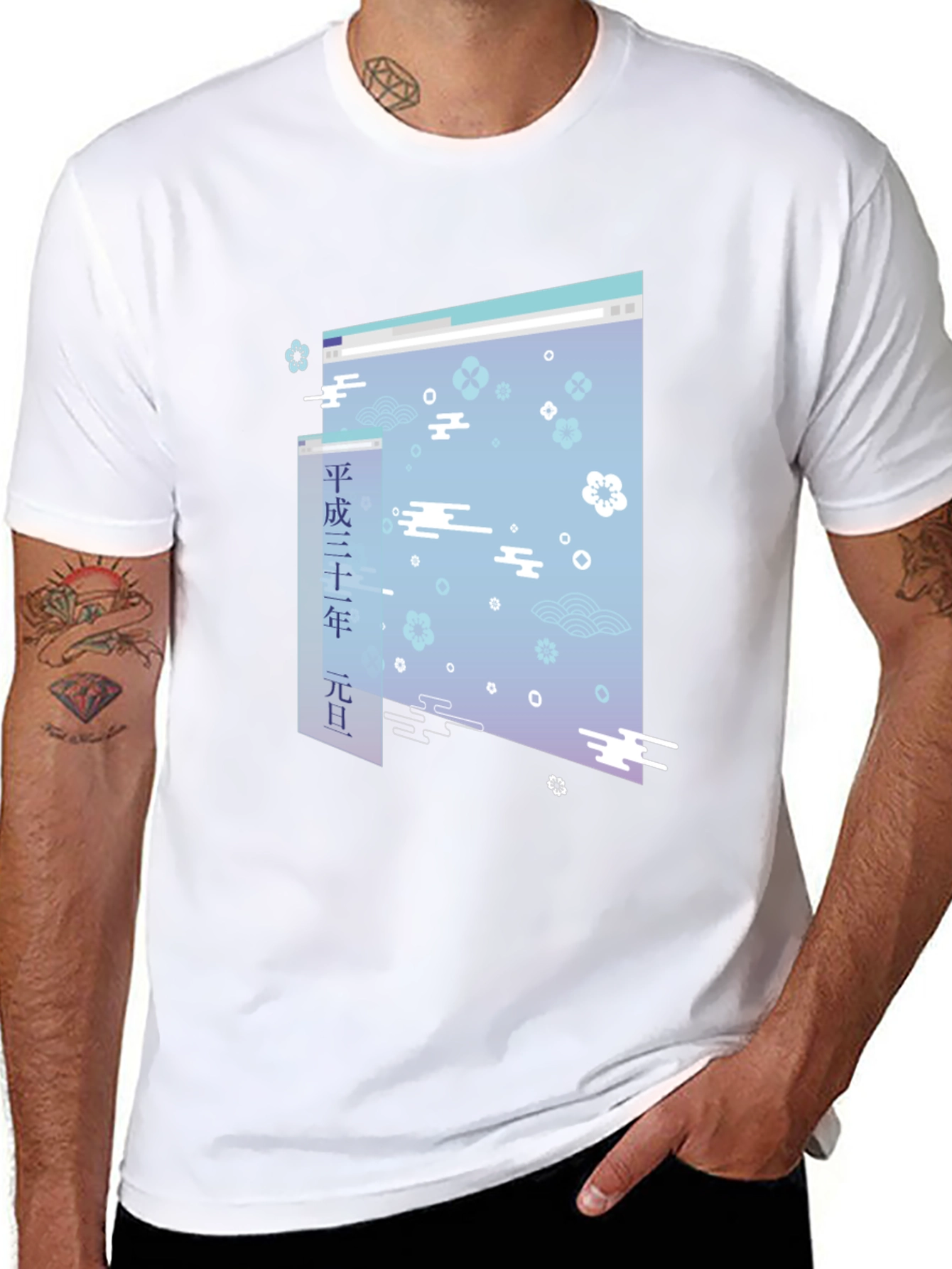 Retro Vaporwave Graphic Tee - Black