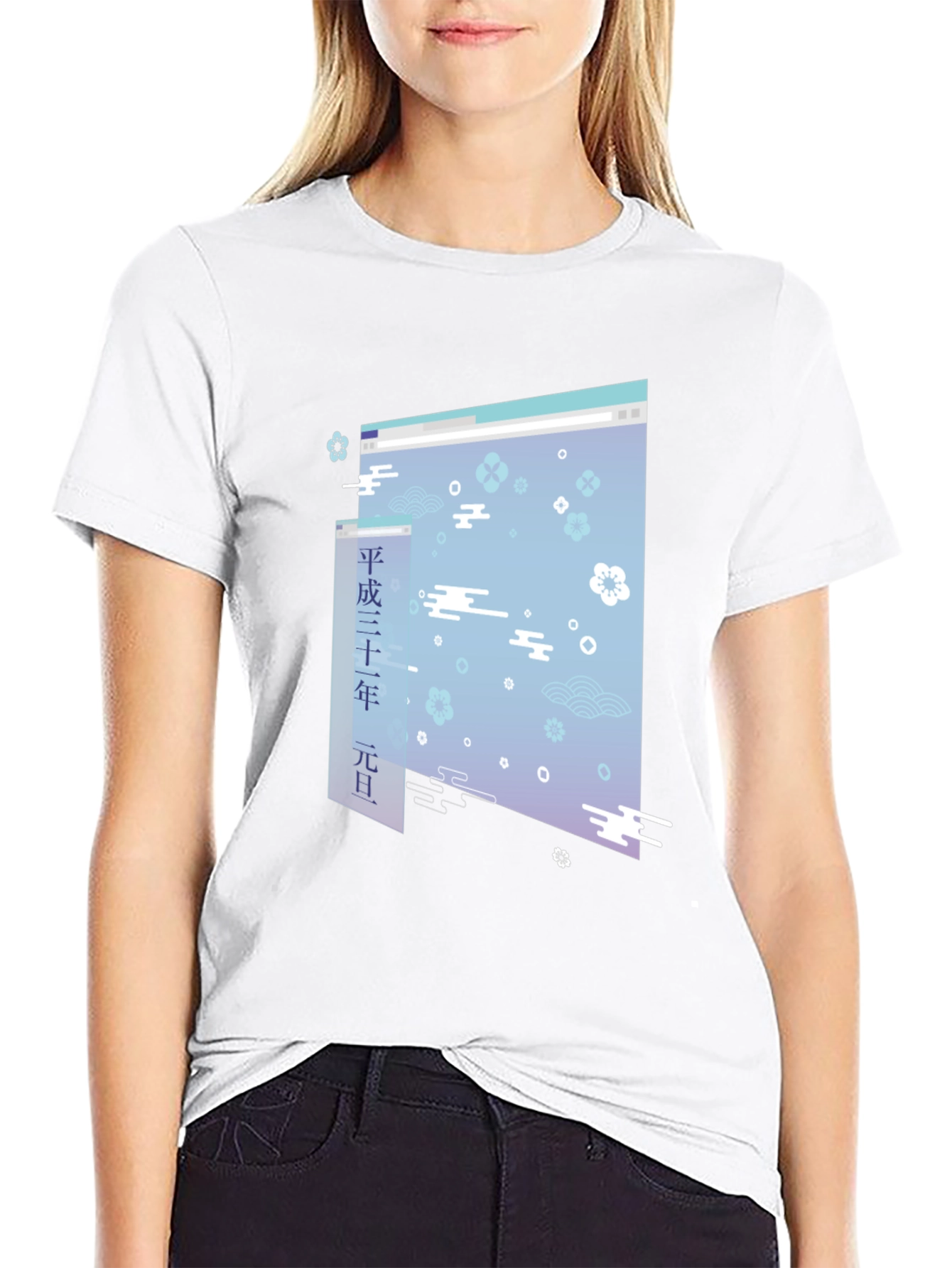 Retro Vaporwave Graphic Tee - Black