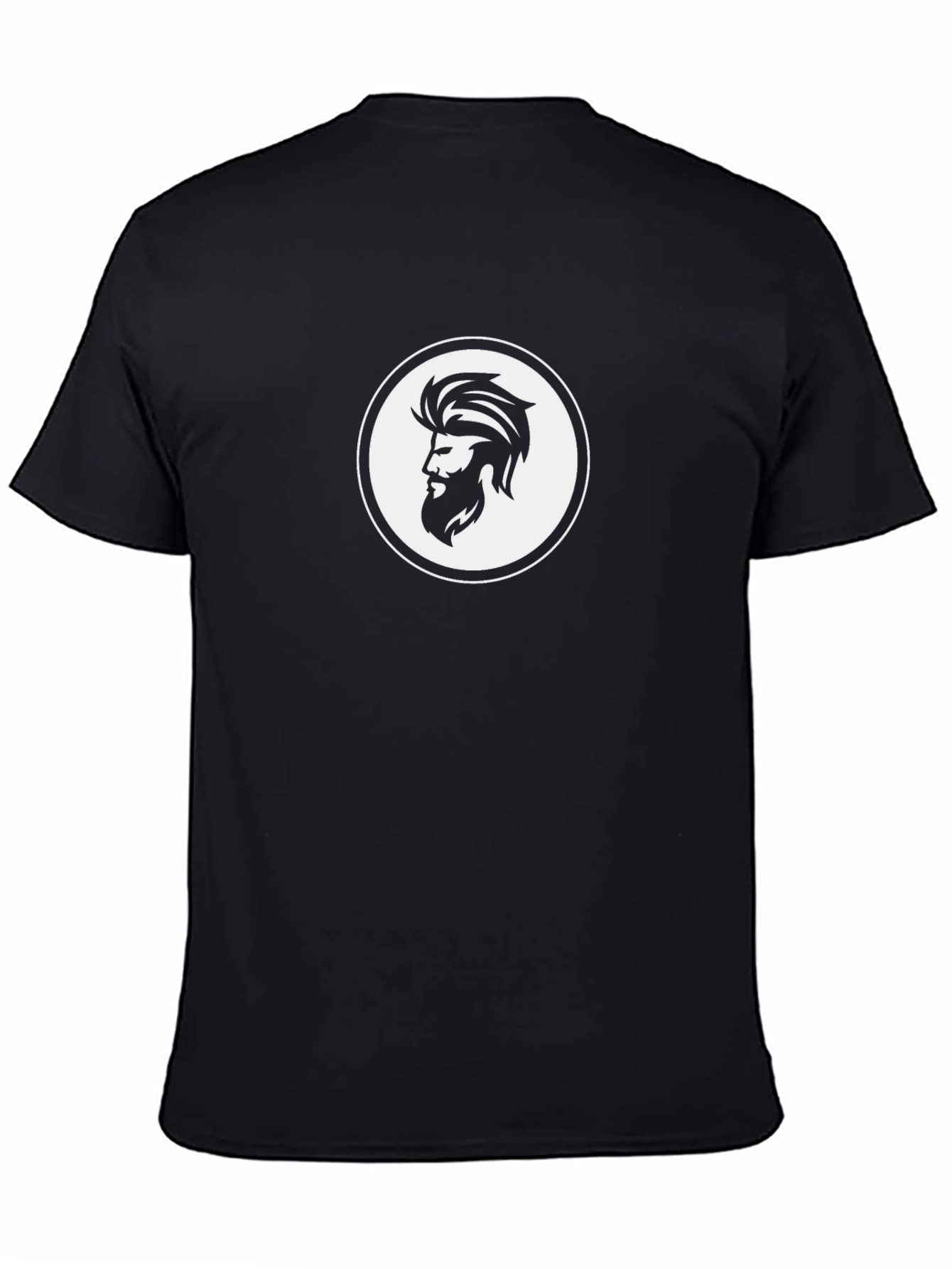 Bearded Man Logo Black T-Shirt