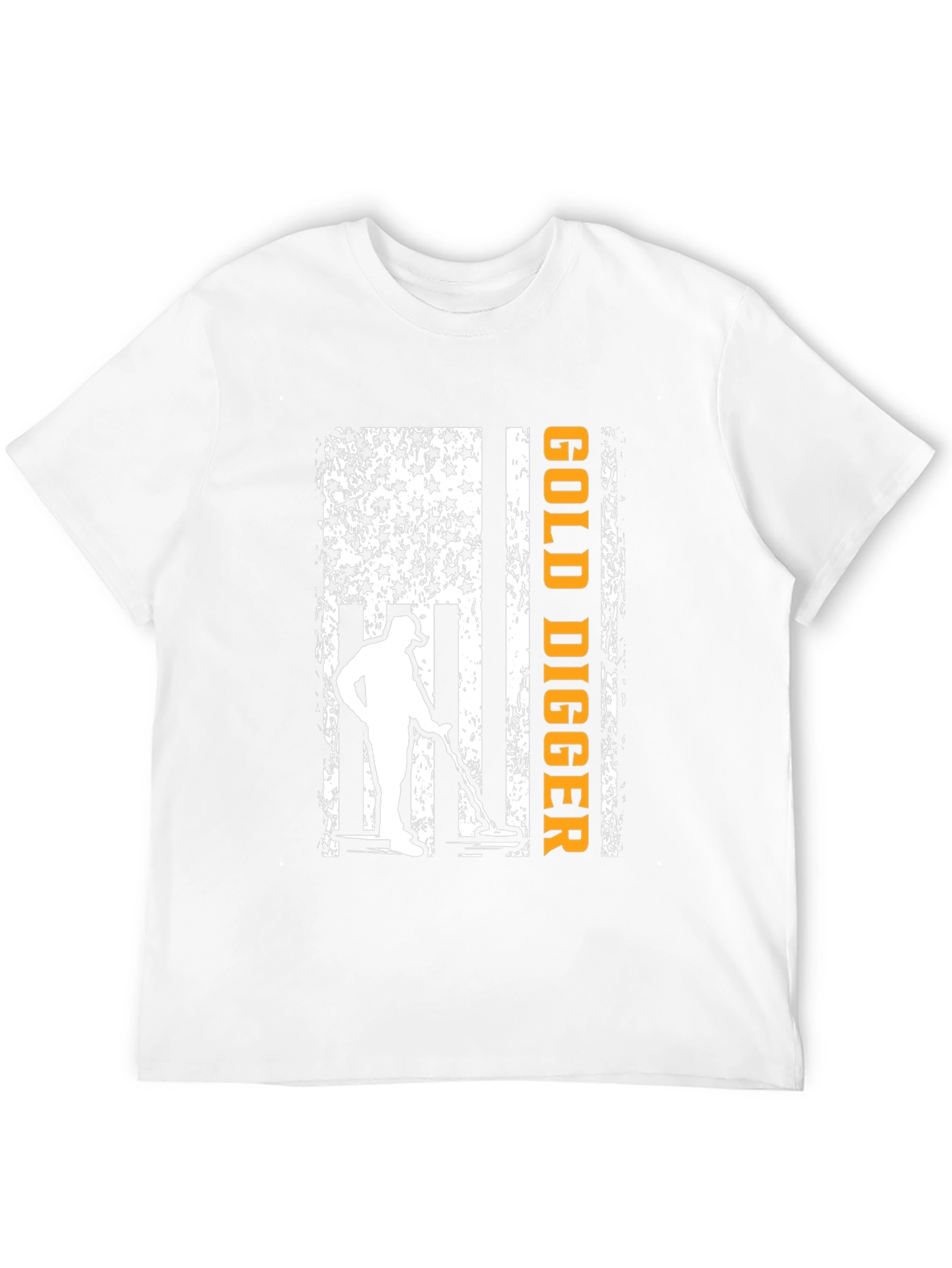 Gold Digger American Flag Graphic T-Shirt