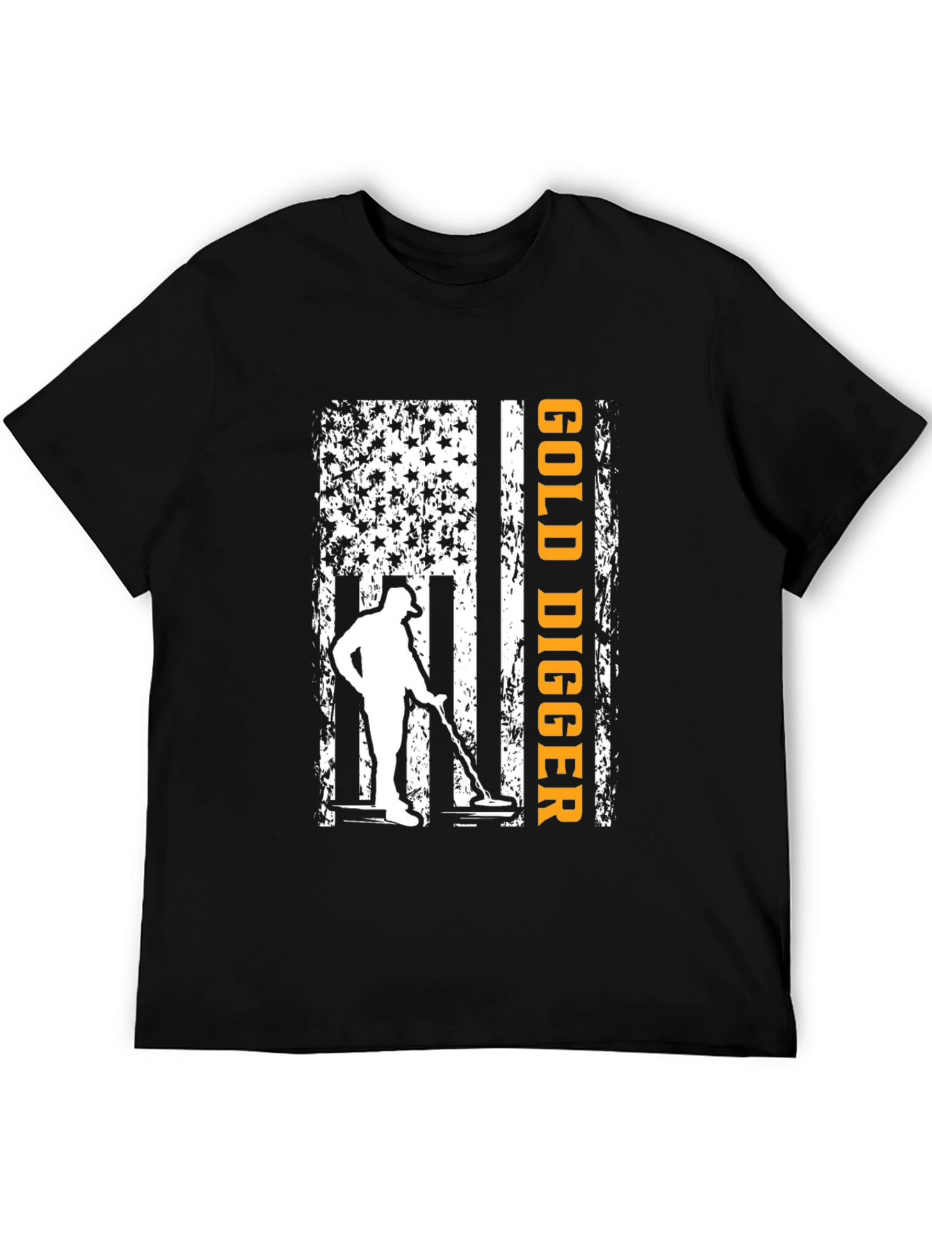 Gold Digger American Flag Graphic T-Shirt