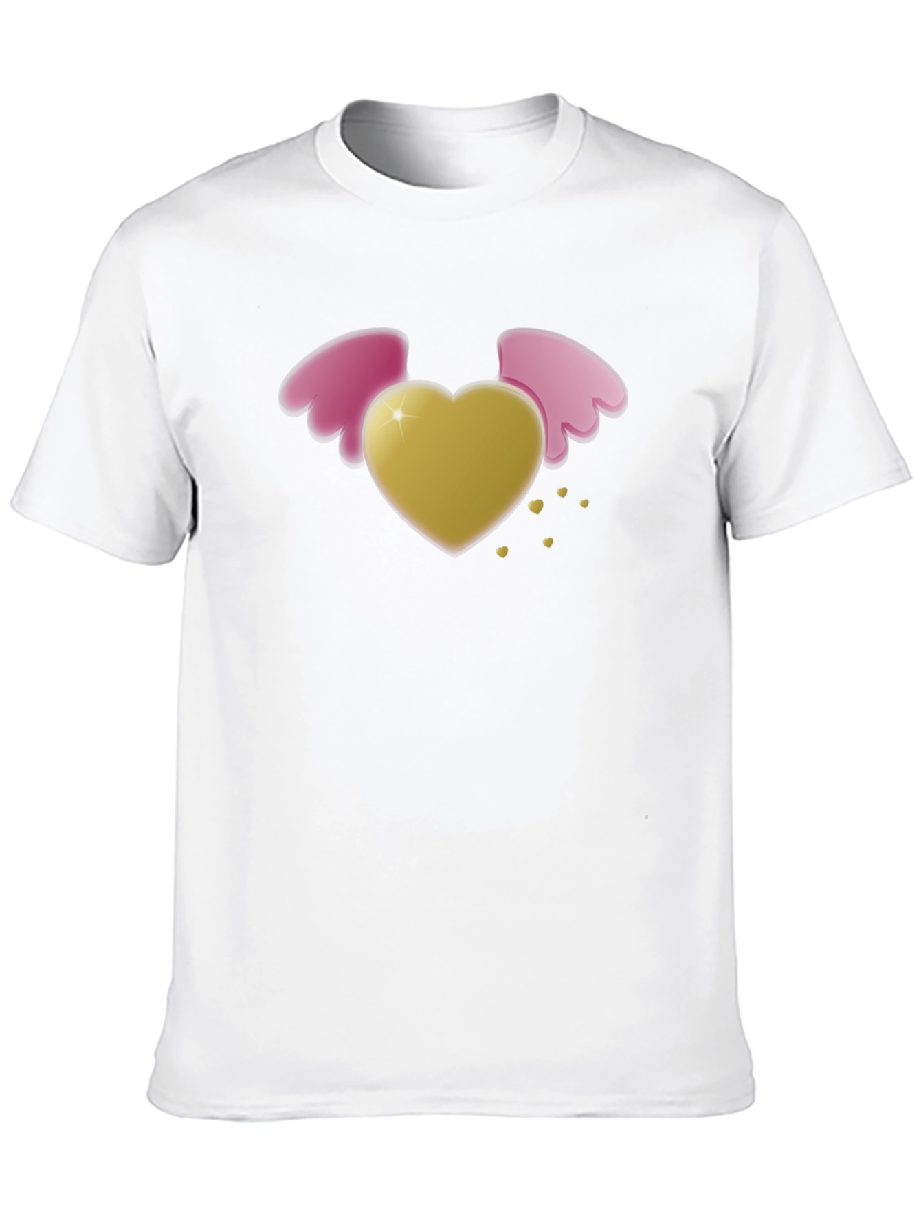 Heart with Wings Black T-Shirt