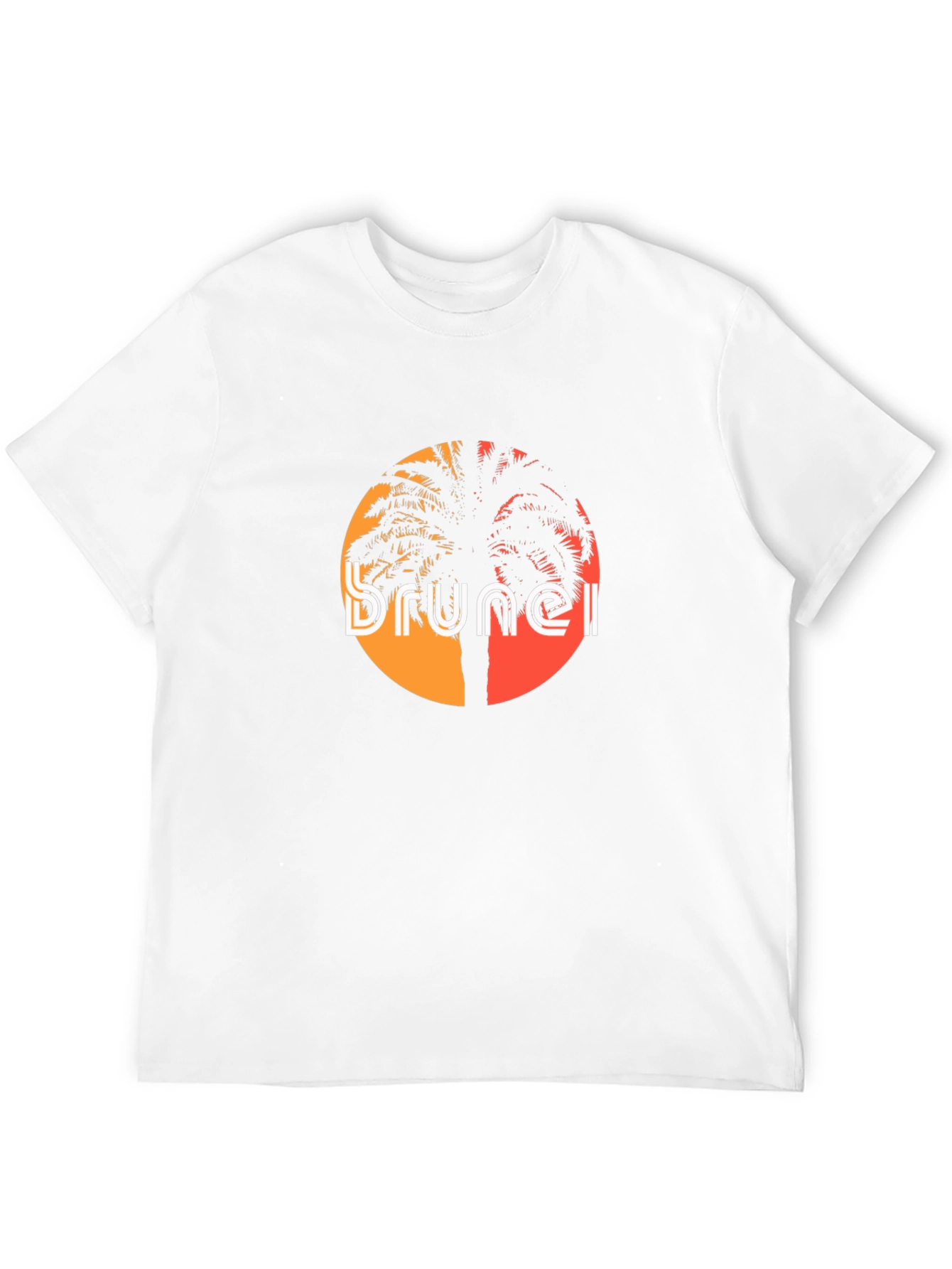 Brunei Sunset Graphic Tee - Black Cotton T-Shirt