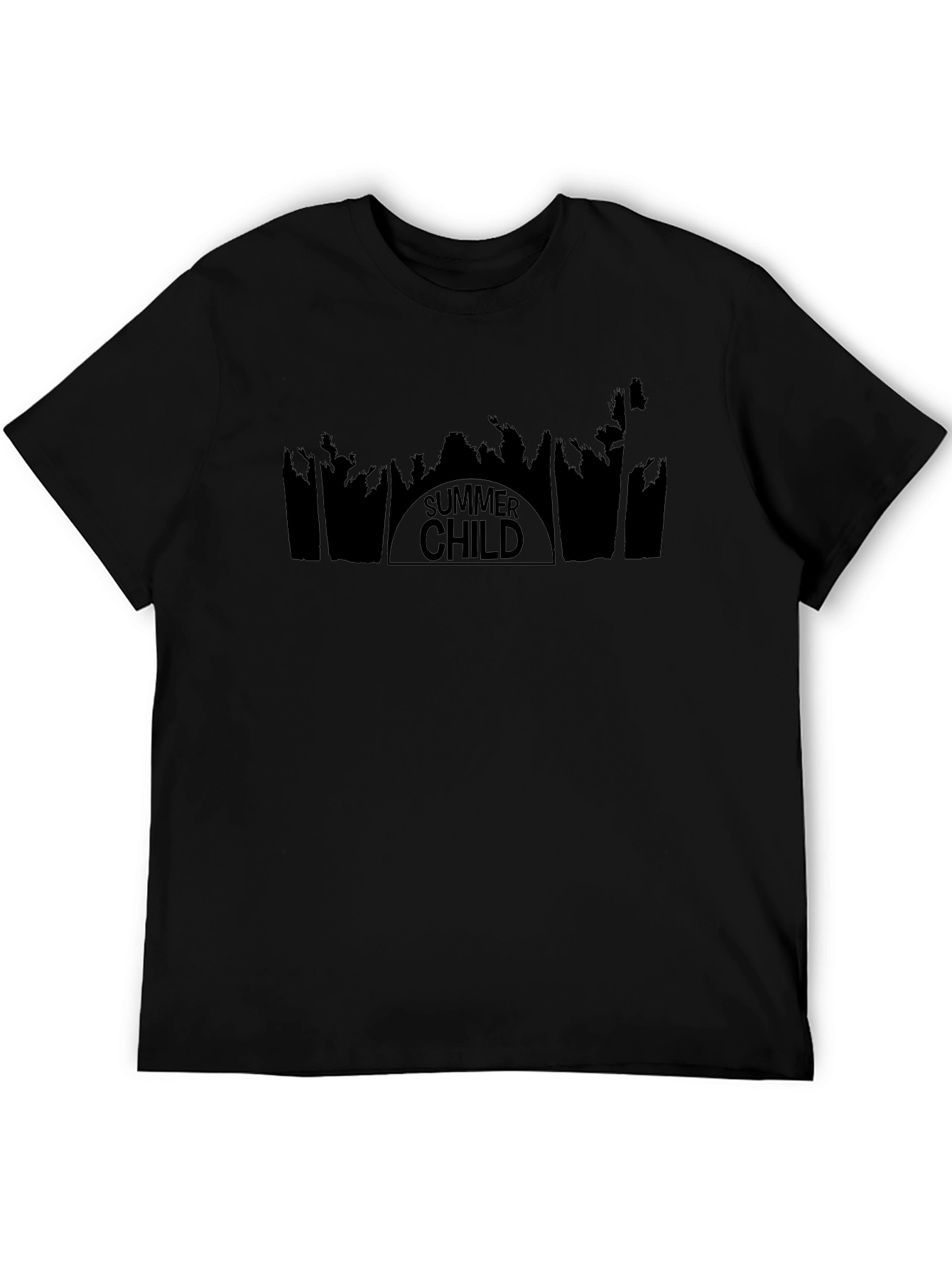 Summer Child Black Graphic T-Shirt - Tropical Vibe