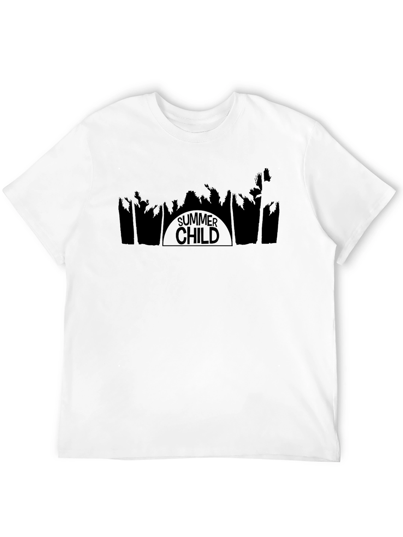 Summer Child Black Graphic T-Shirt - Tropical Vibe