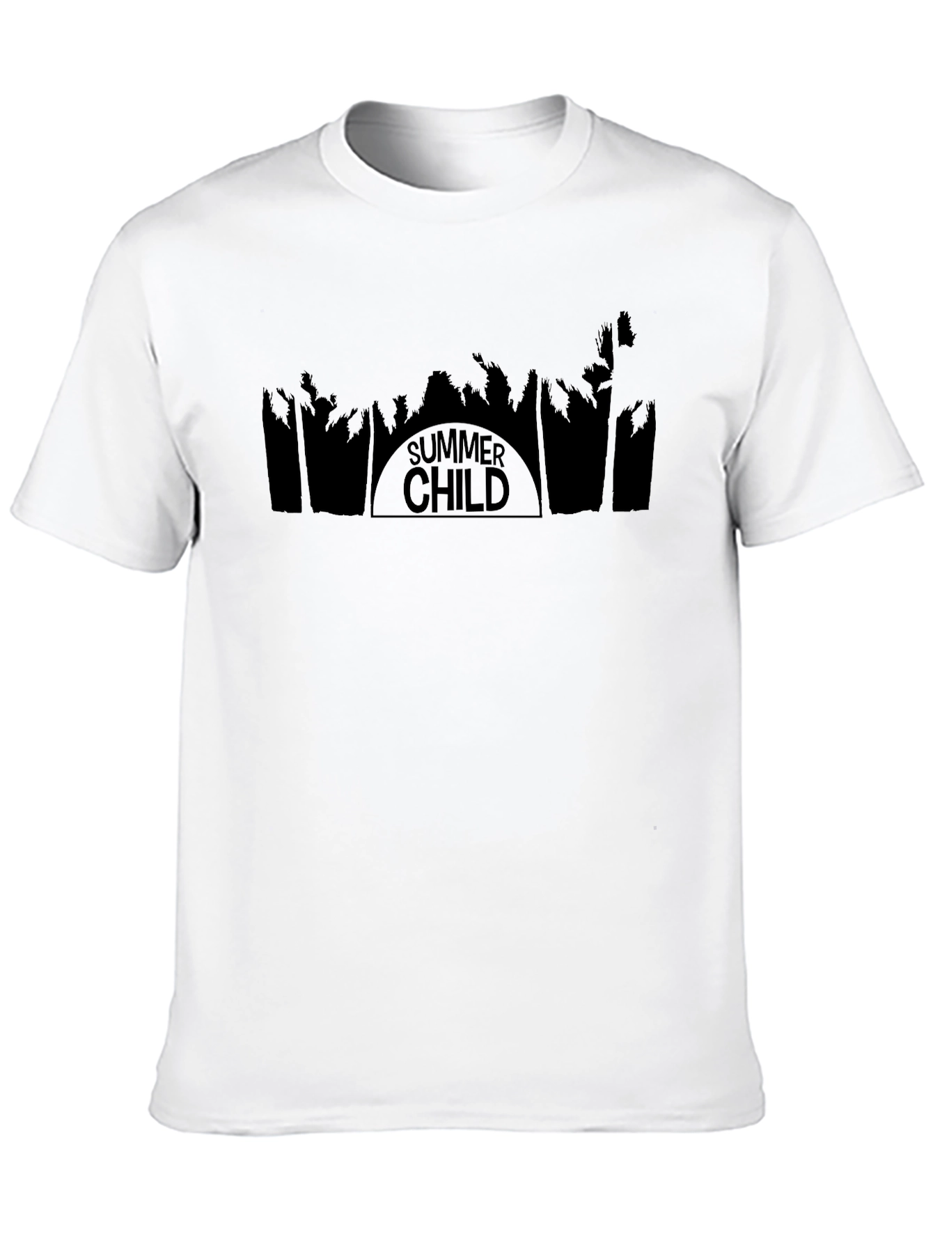 Summer Child Black Graphic T-Shirt - Tropical Vibe