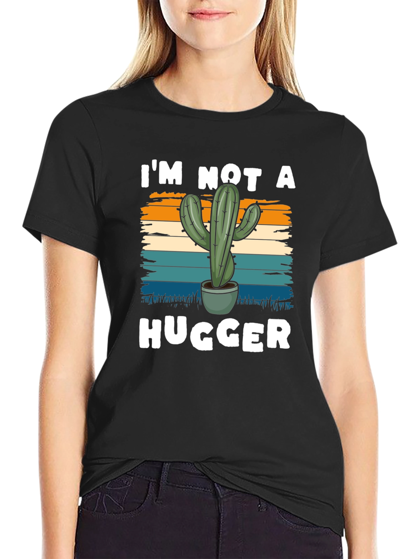 Im Not a Hugger Cactus Tee