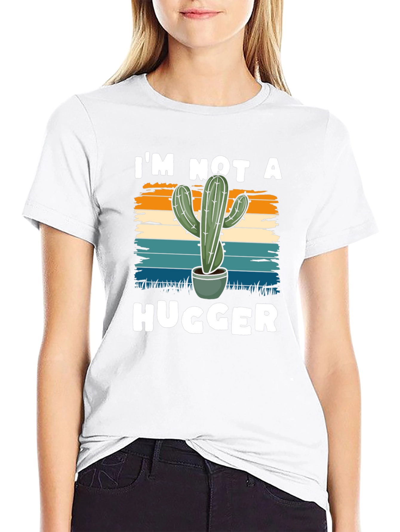 Im Not a Hugger Cactus Tee