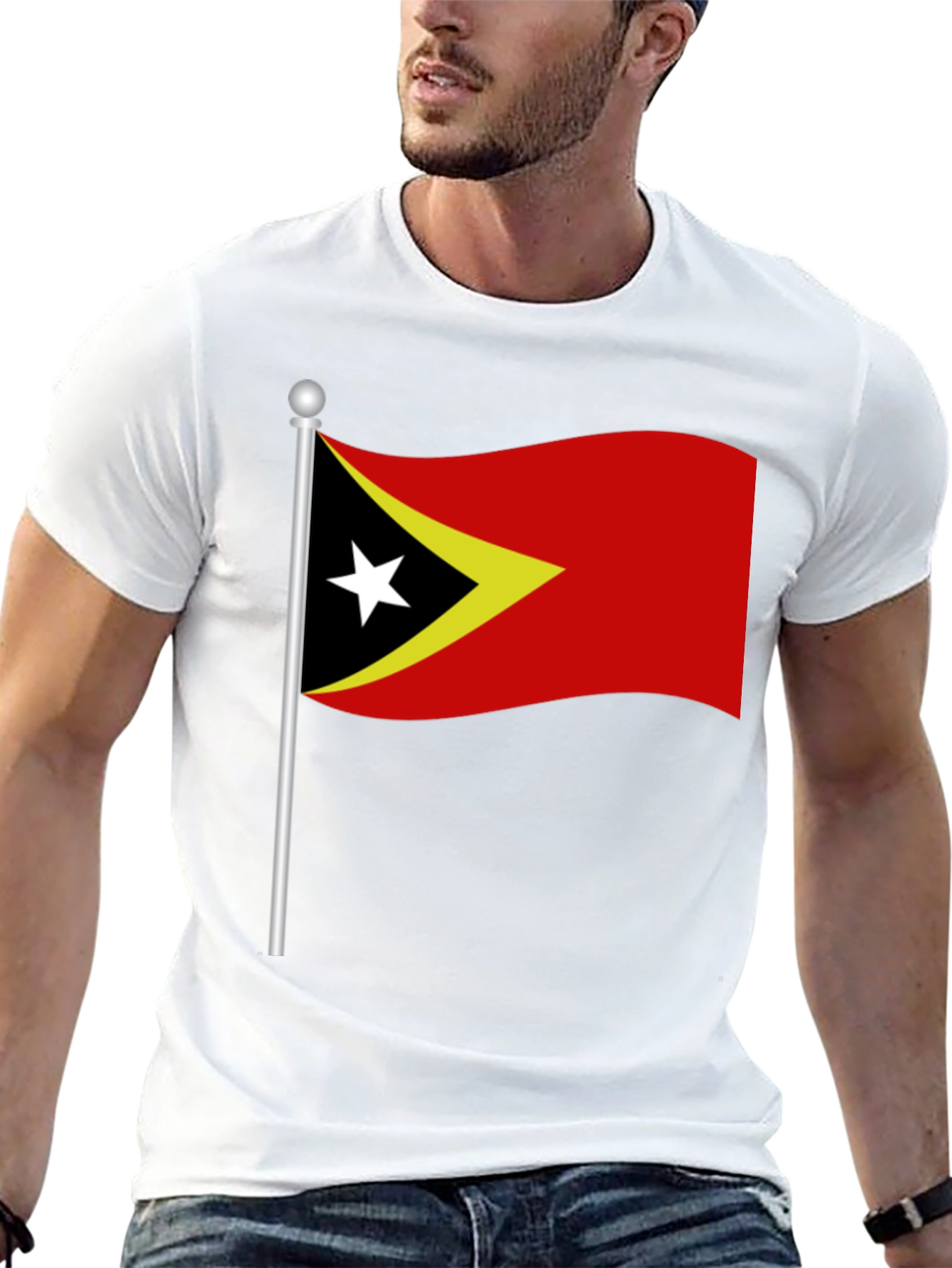 Timor-Leste Flag Graphic T-Shirt