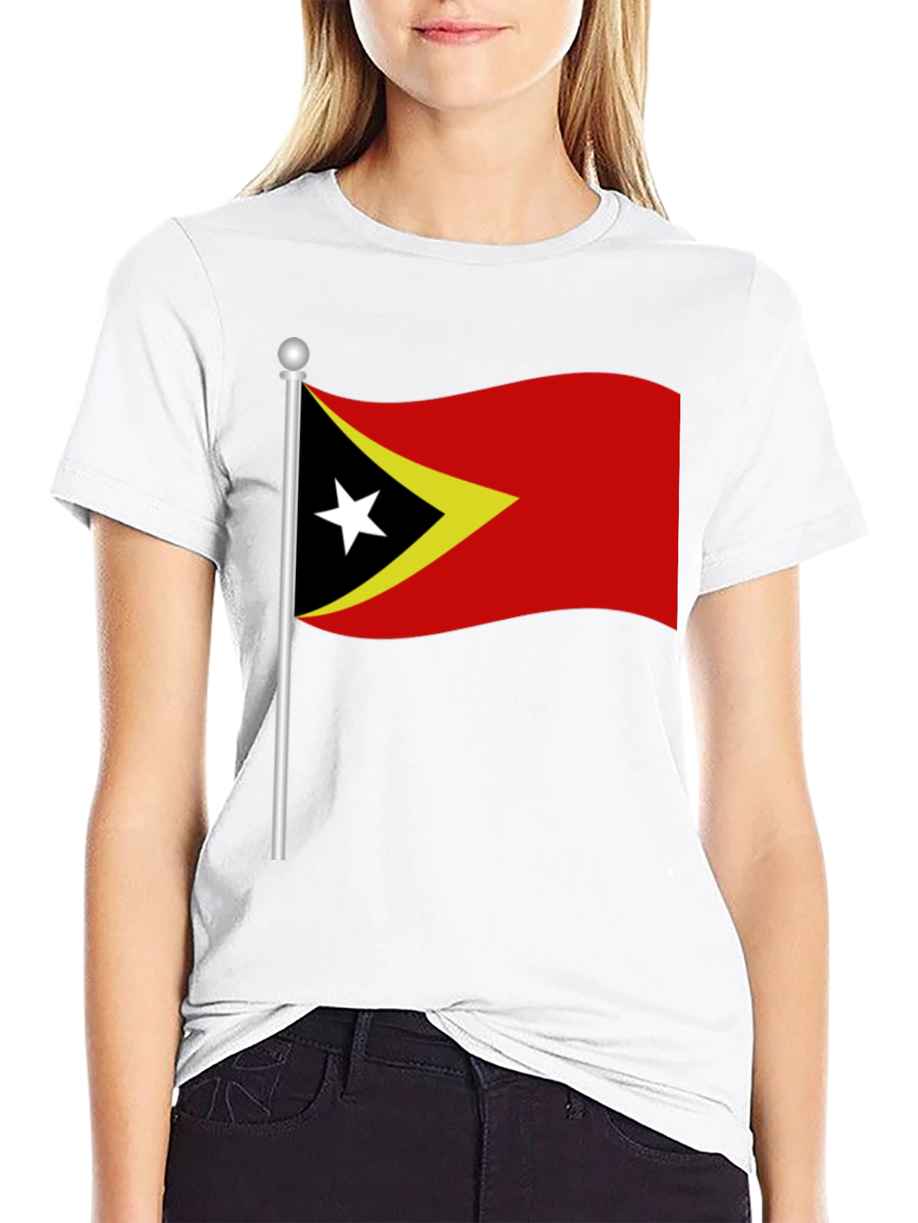 Timor-Leste Flag Graphic T-Shirt