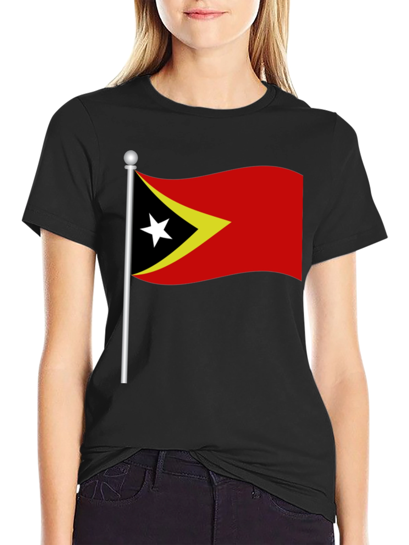 Timor-Leste Flag Graphic T-Shirt