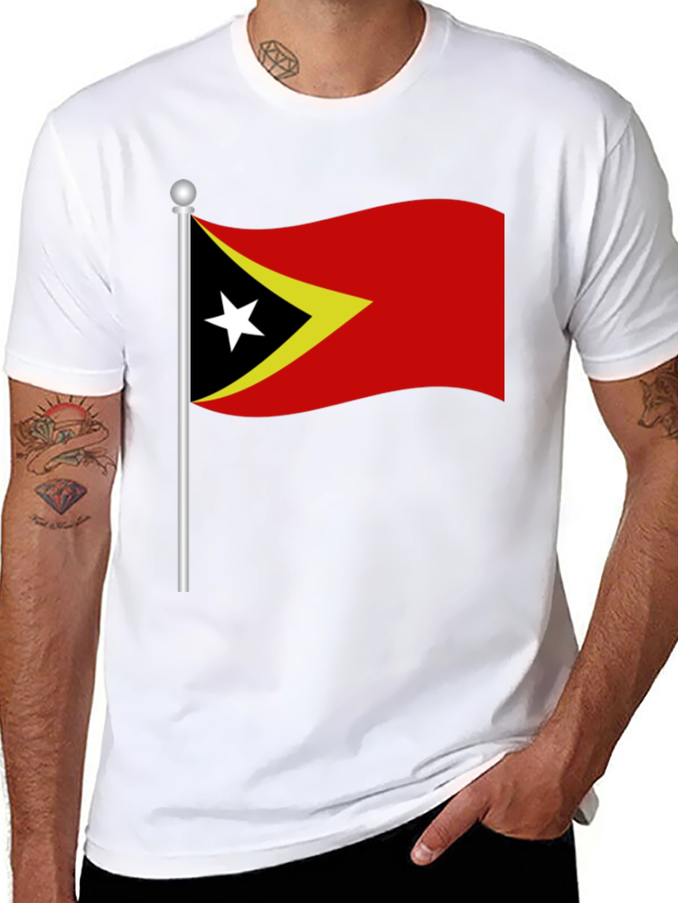 Timor-Leste Flag Graphic T-Shirt
