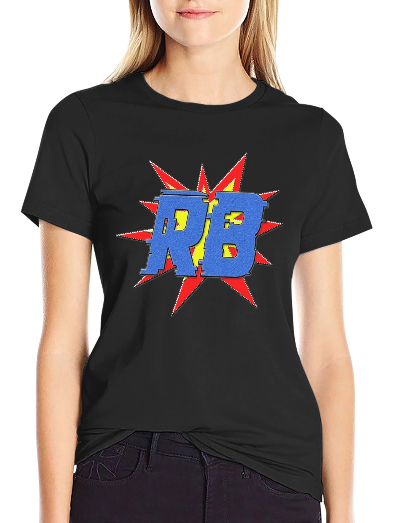 Bold RB Graphic Tee - Retro Pop Art Shirt
