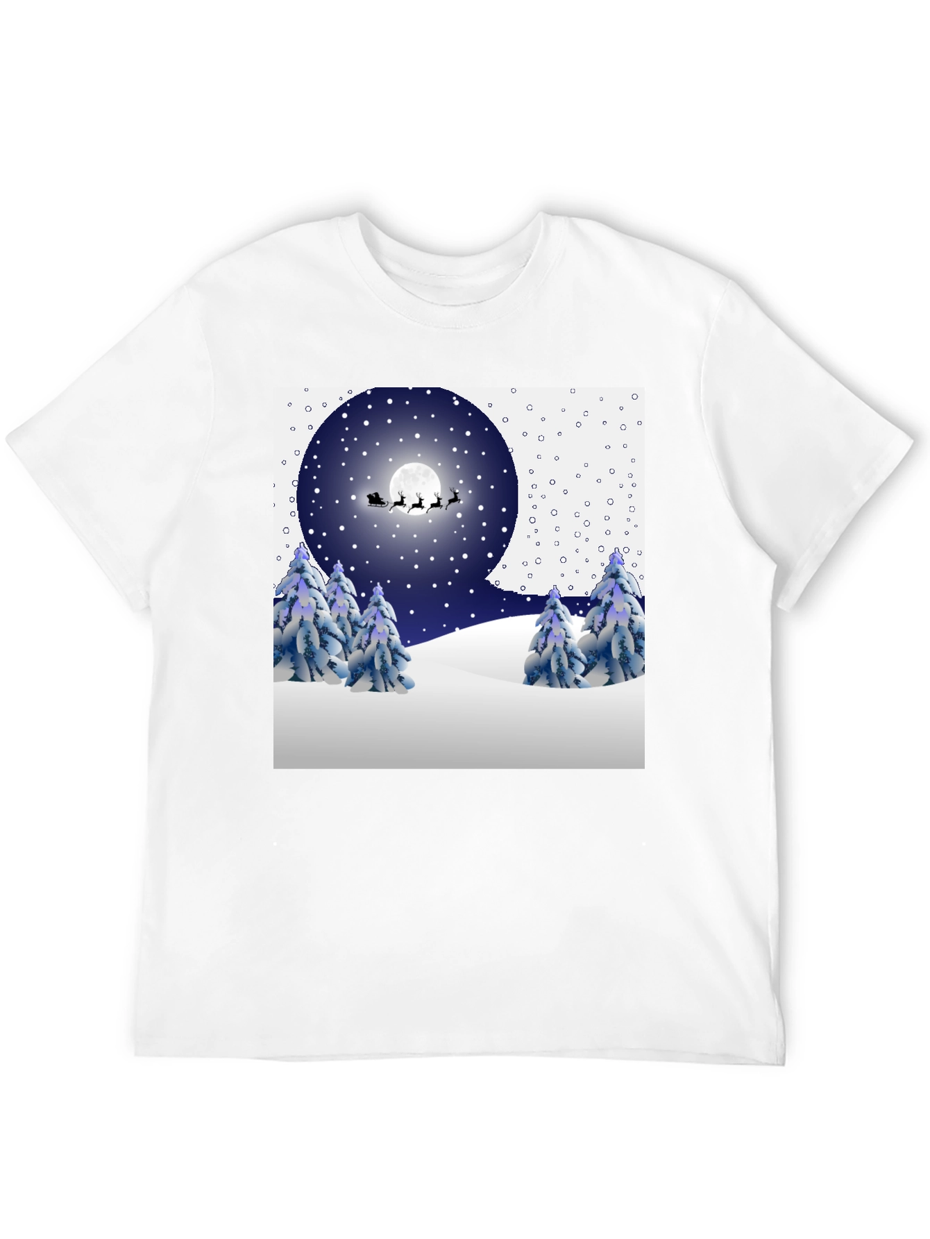 Festive Winter Night Scene T-Shirt