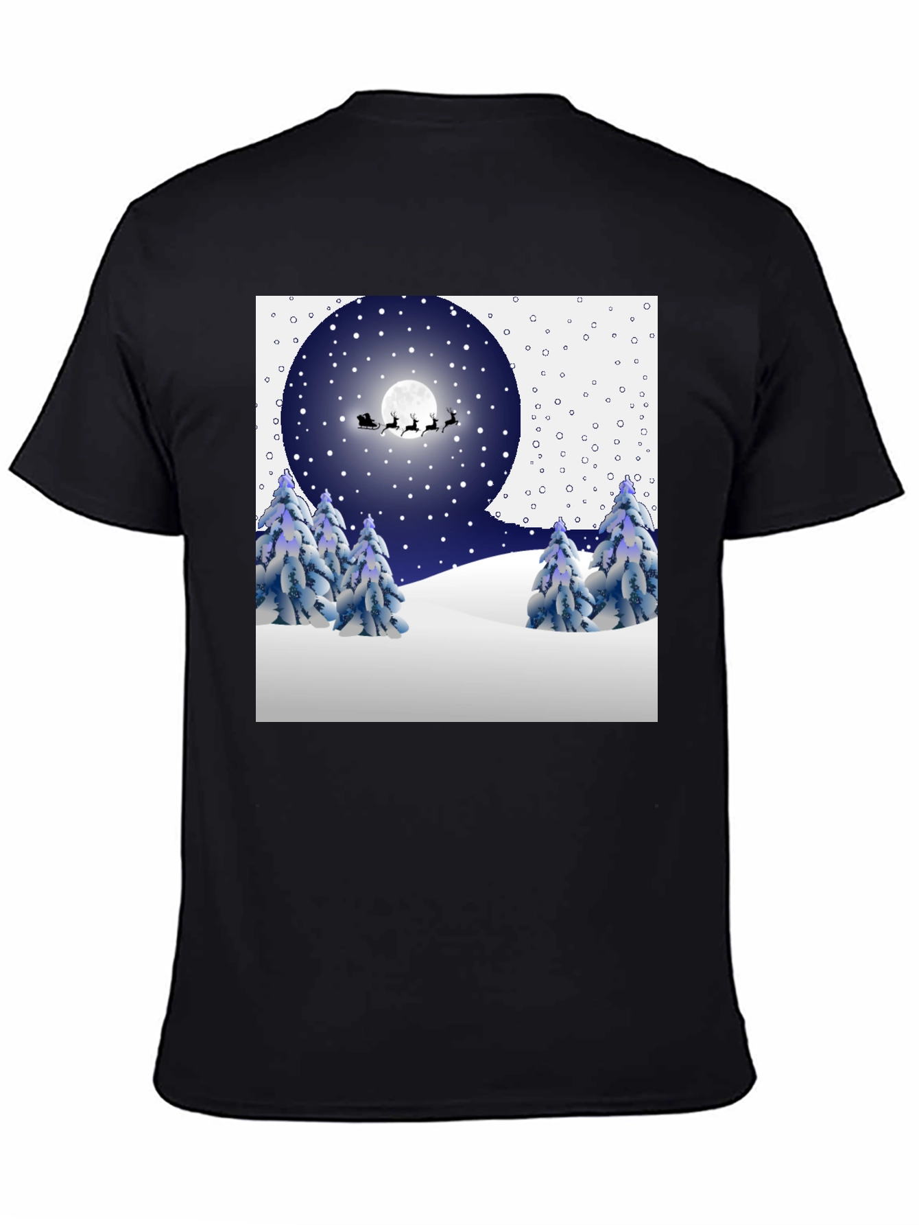 Festive Winter Night Scene T-Shirt