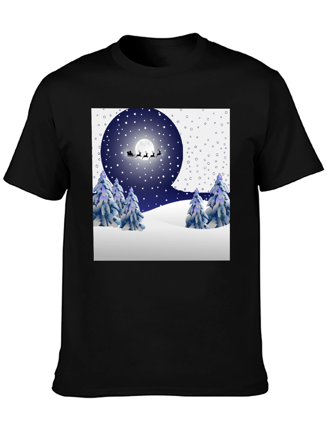 Festive Winter Night Scene T-Shirt