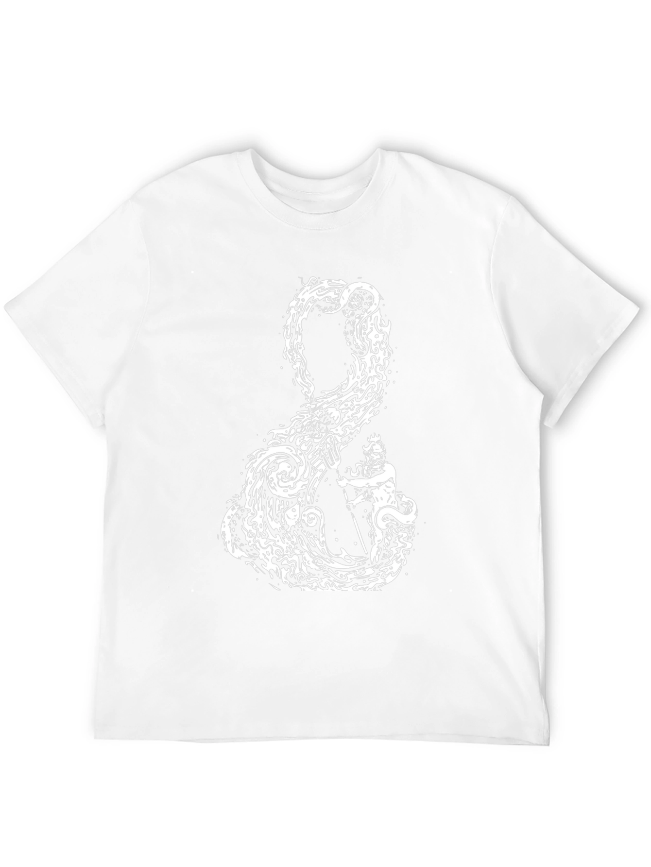 Kraken & Neptune Graphic T-Shirt - Black