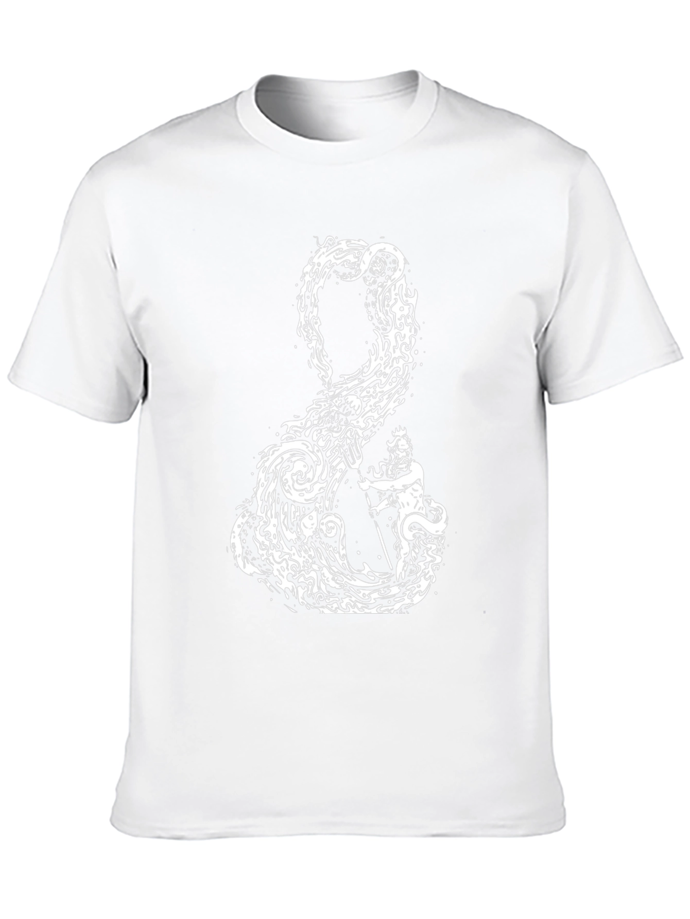 Kraken & Neptune Graphic T-Shirt - Black