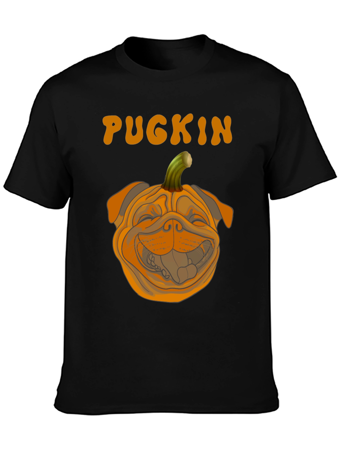 Pugkin Halloween T-Shirt - Funny Pumpkin Dog Tee