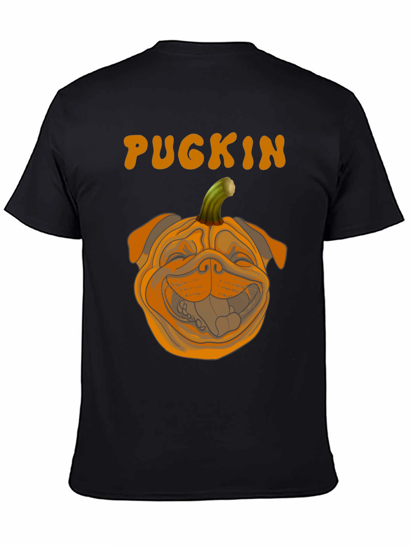 Pugkin Halloween T-Shirt - Funny Pumpkin Dog Tee