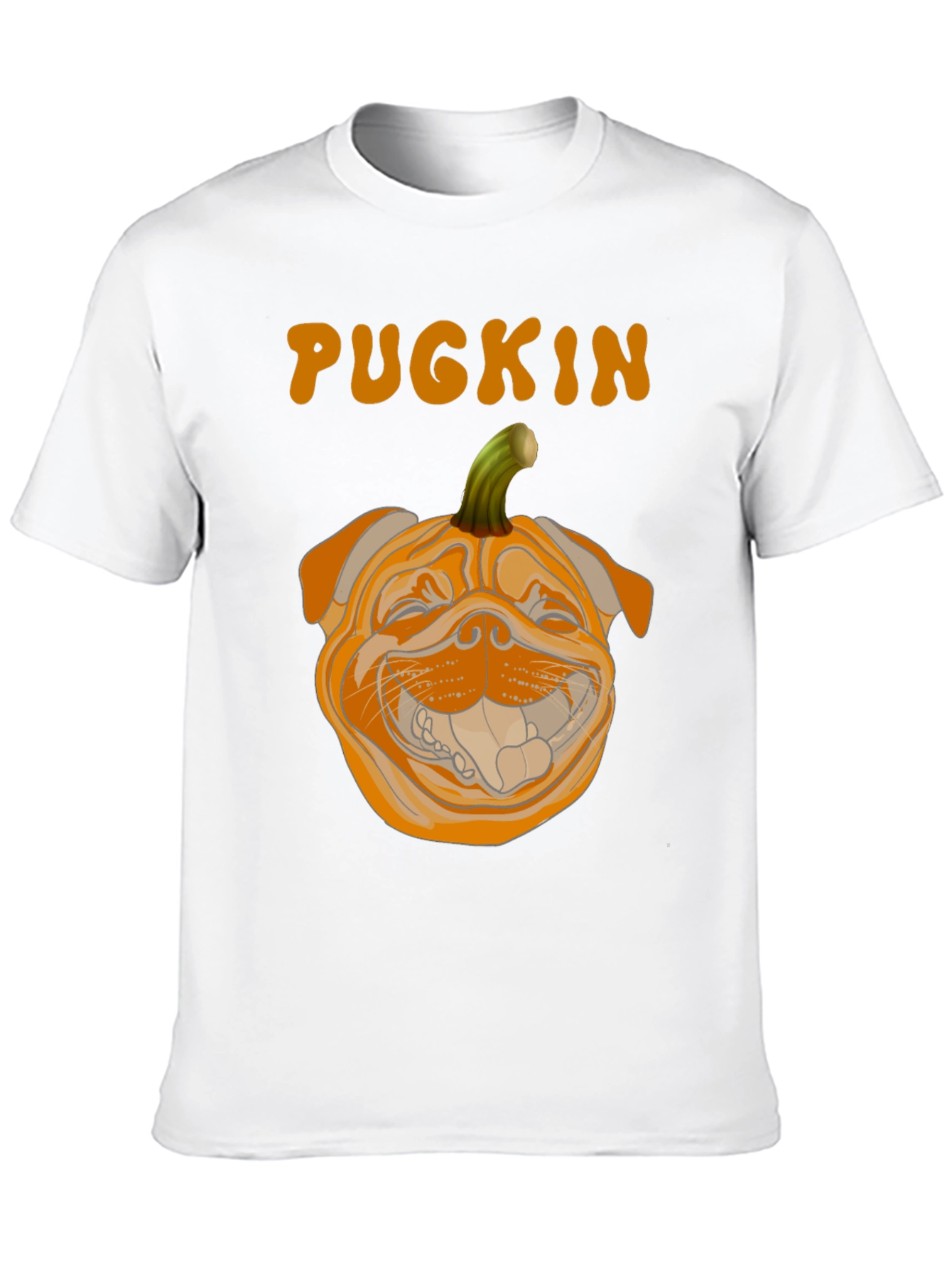 Pugkin Halloween T-Shirt - Funny Pumpkin Dog Tee