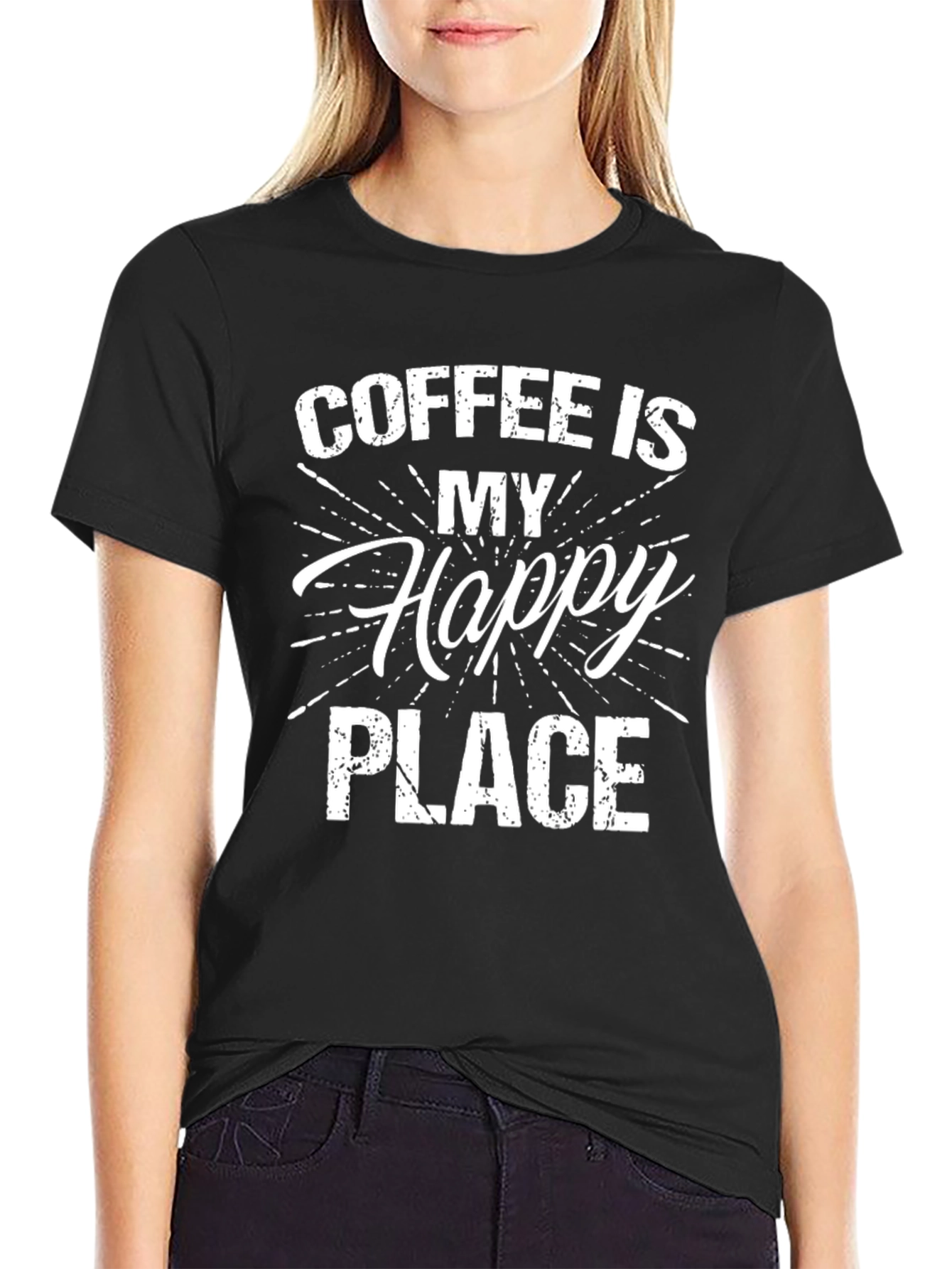 Coffee is My Happy Place Graphic T-Shirt