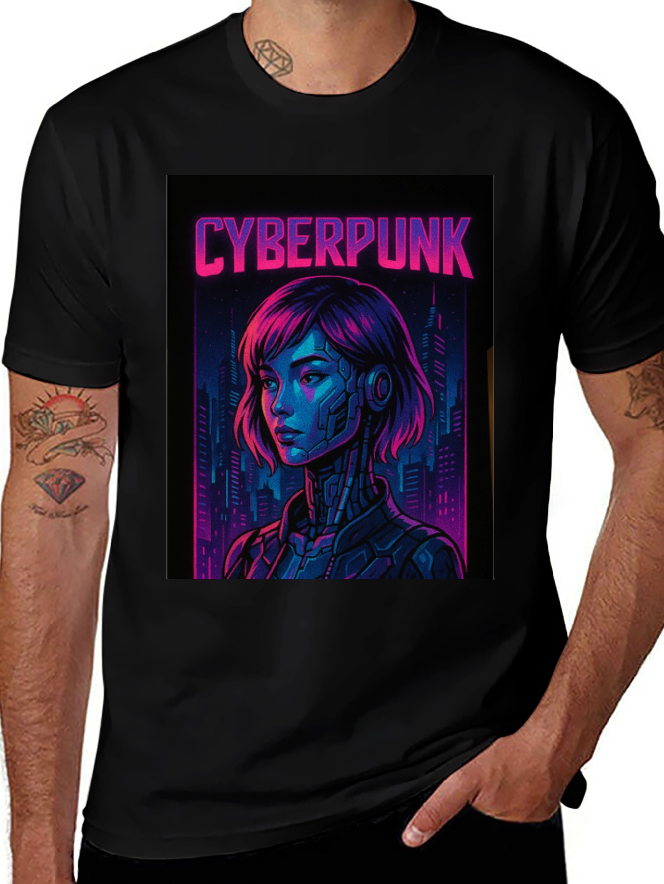 Cyberpunk Graphic Tee - Urban Style T-Shirt