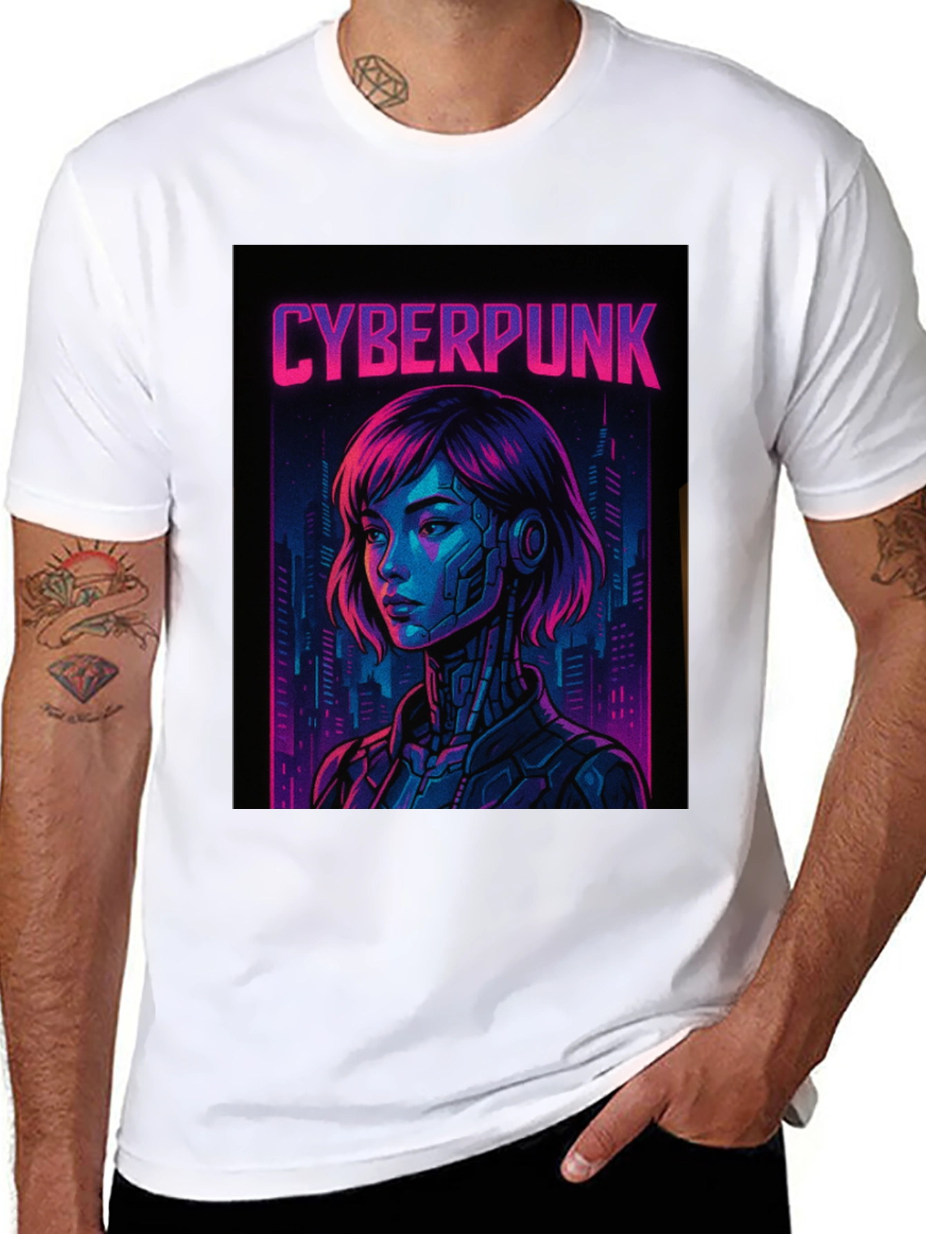 Cyberpunk Graphic Tee - Urban Style T-Shirt
