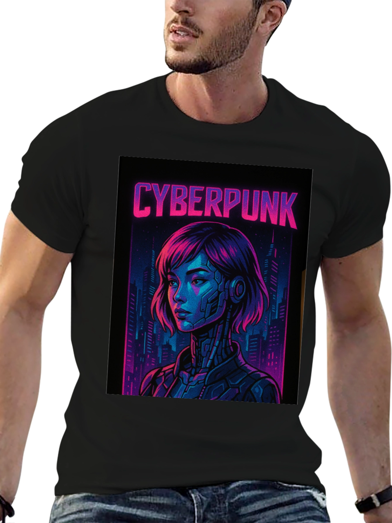 Cyberpunk Graphic Tee - Urban Style T-Shirt