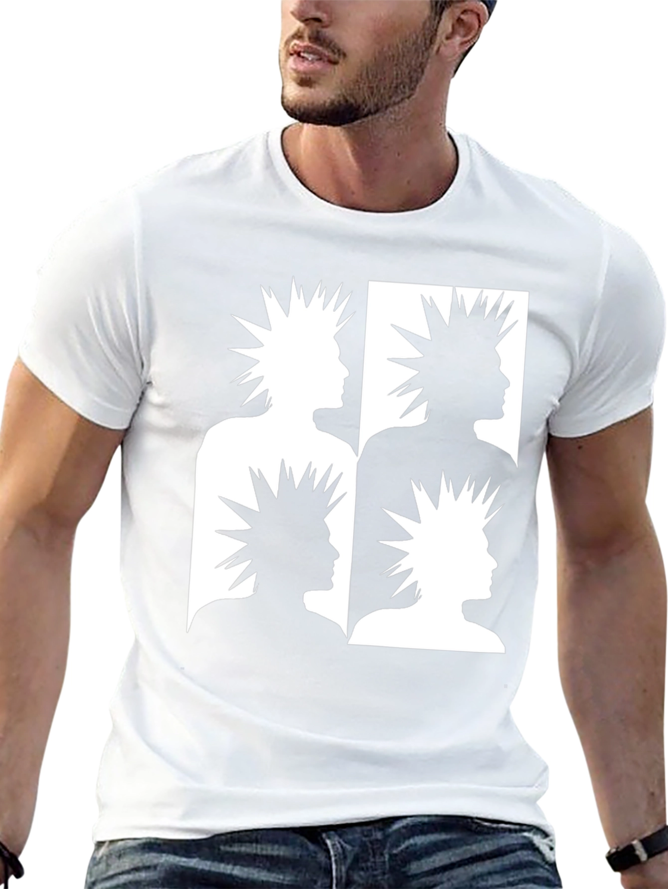 Retro Punk Rock Graphic Tee - Black