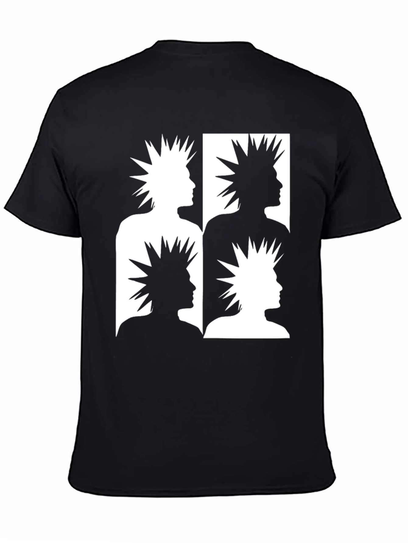 Retro Punk Rock Graphic Tee - Black