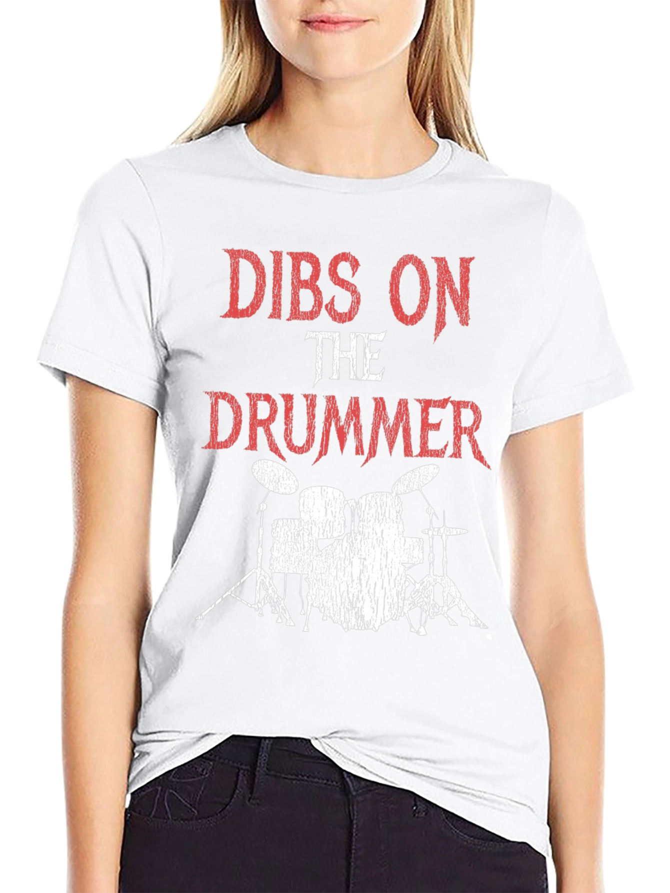 Dibs on the Drummer Graphic Tee - Black