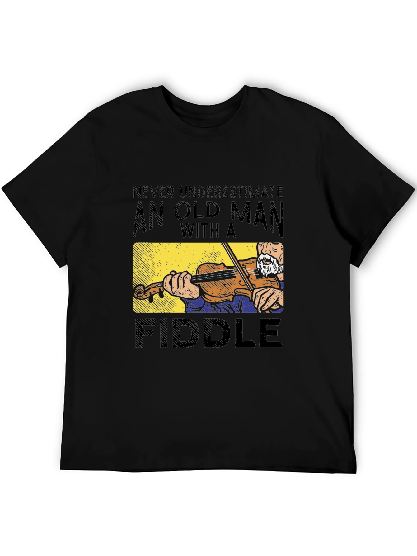 Old Man Fiddle T-Shirt - Musician Gift