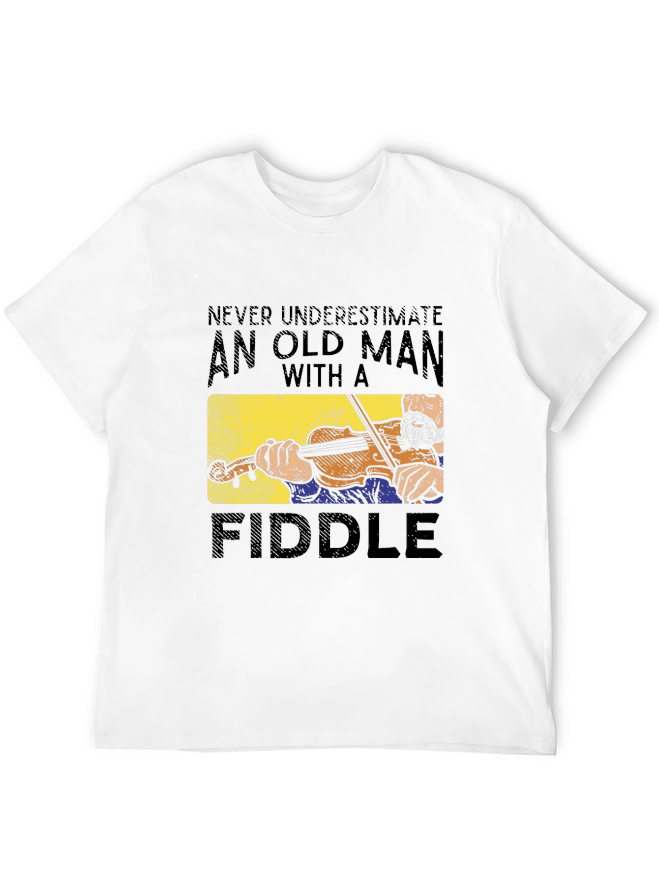 Old Man Fiddle T-Shirt - Musician Gift