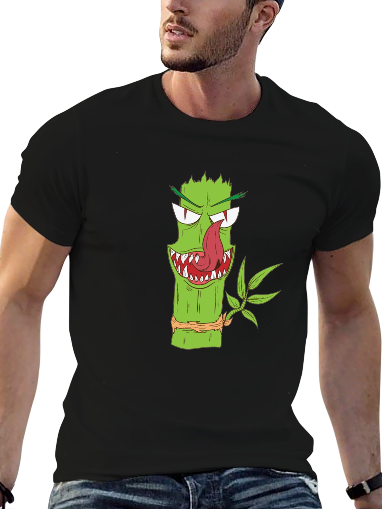 Monster Bamboo Graphic Tee - Unique Design