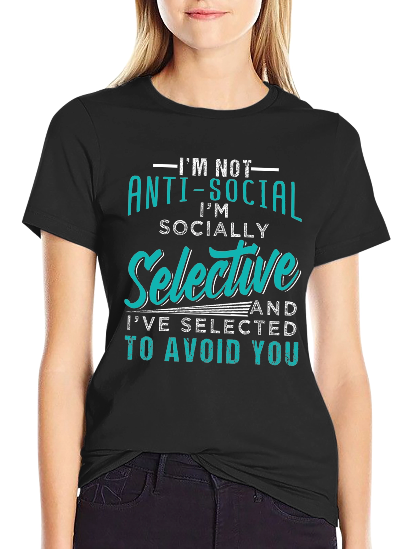 Anti-Social Graphic Tee - Socially Selective T-Shirt