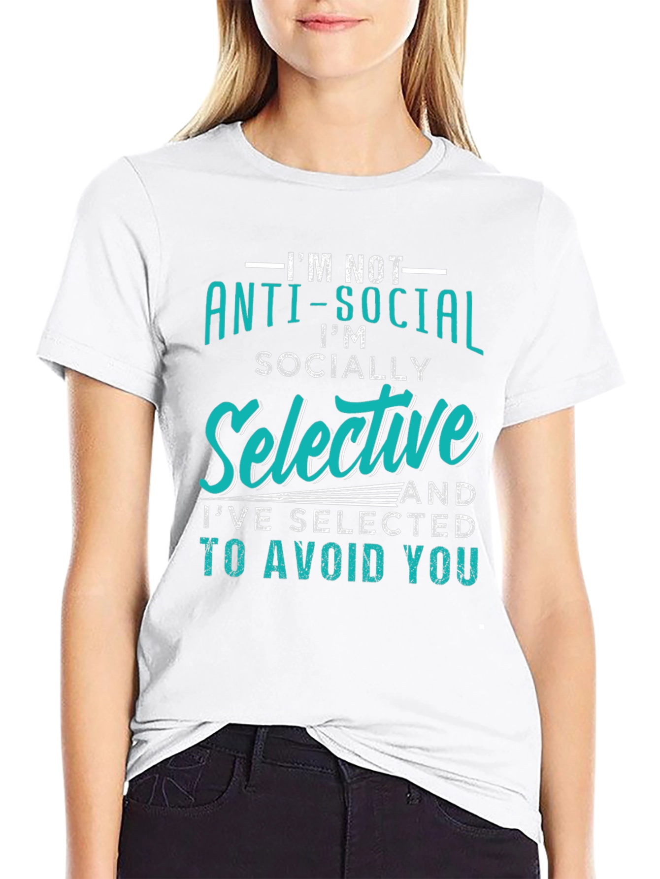 Anti-Social Graphic Tee - Socially Selective T-Shirt