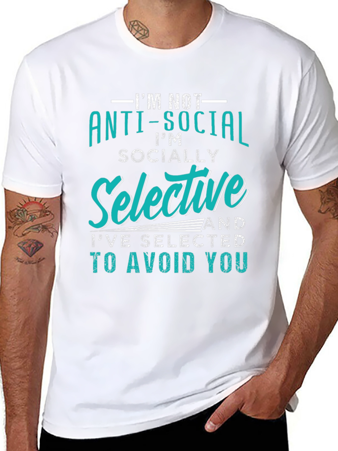 Anti-Social Graphic Tee - Socially Selective T-Shirt